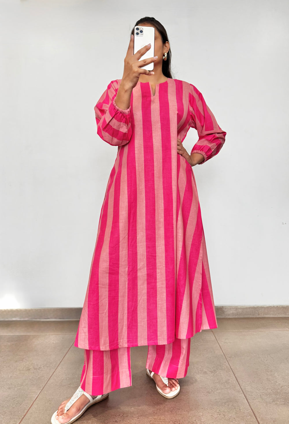 Magenta Striped co-ord- Set