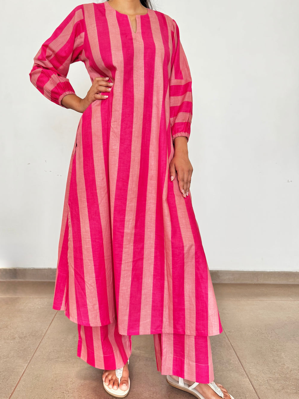 Magenta Striped co-ord- Set