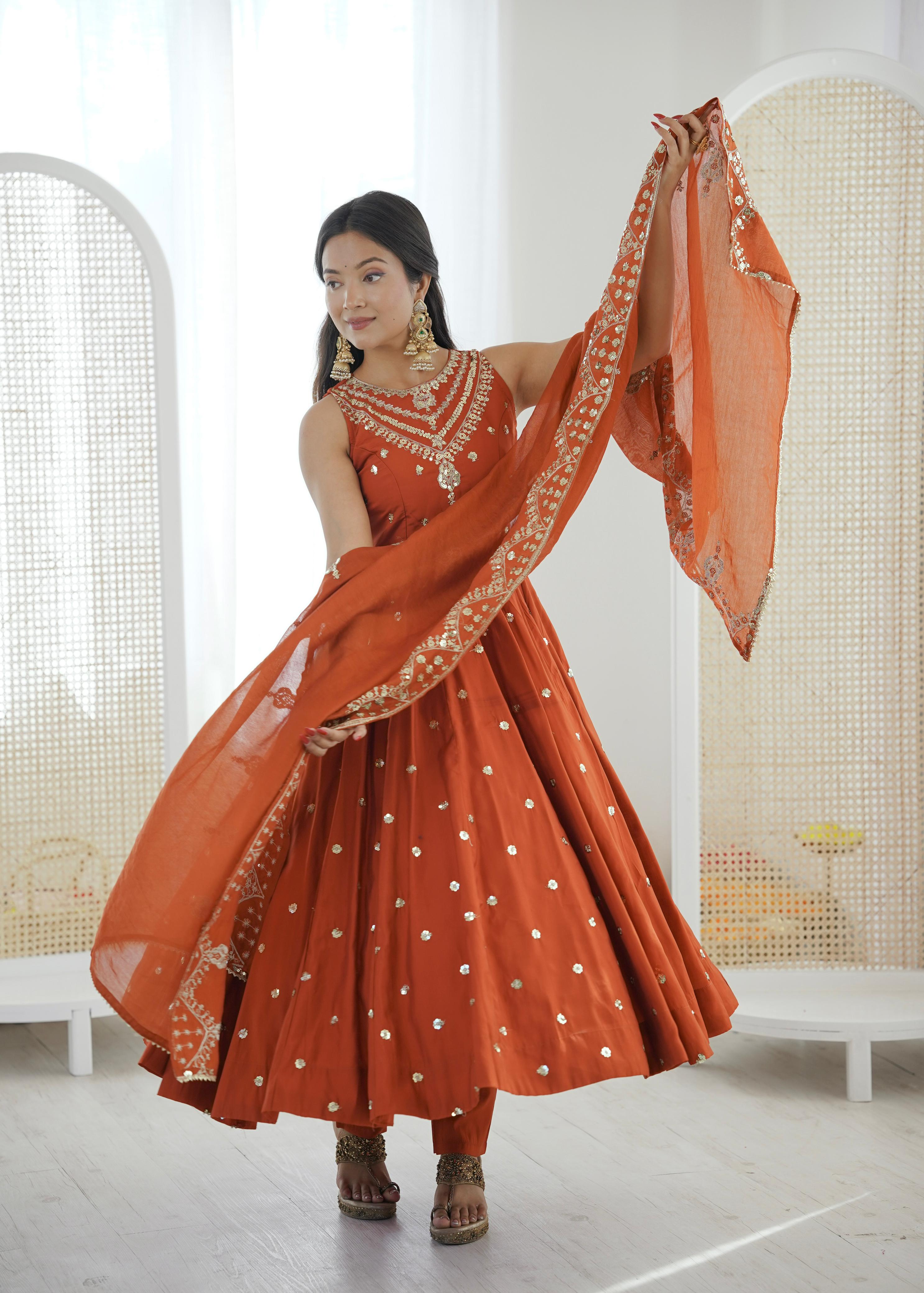 Leffy Premium Designer Anarkali Suit Set with Dupatta