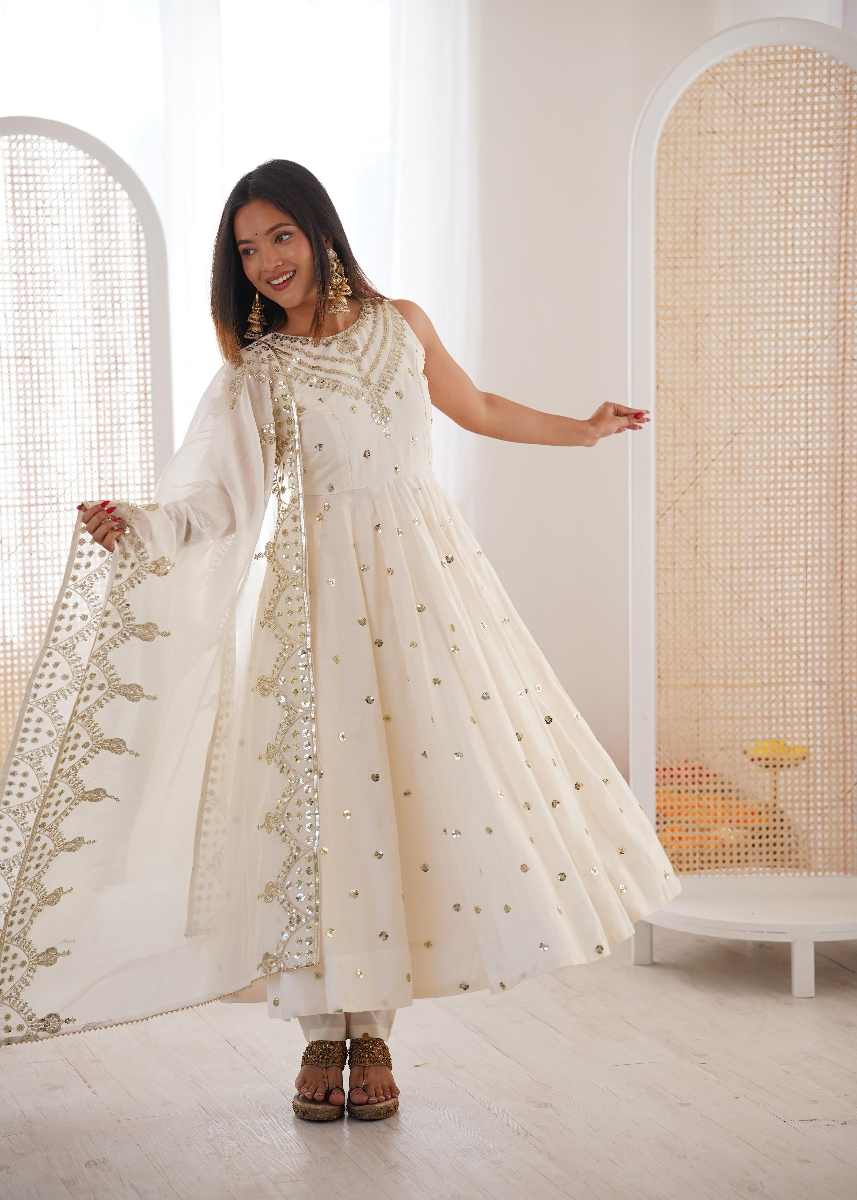 Leffy Premium Designer Anarkali Suit Set with Dupatta