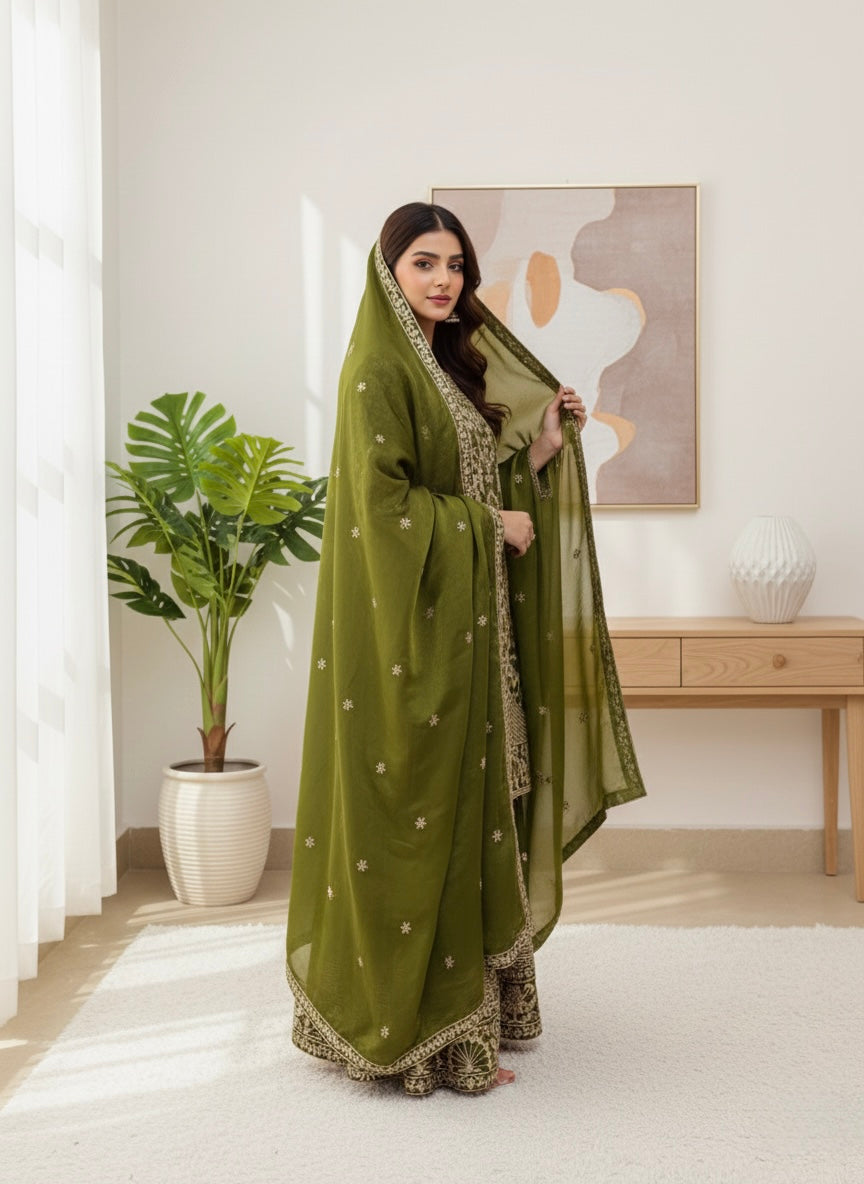 Designer Collection In GMY SILK Sharara Plazzo