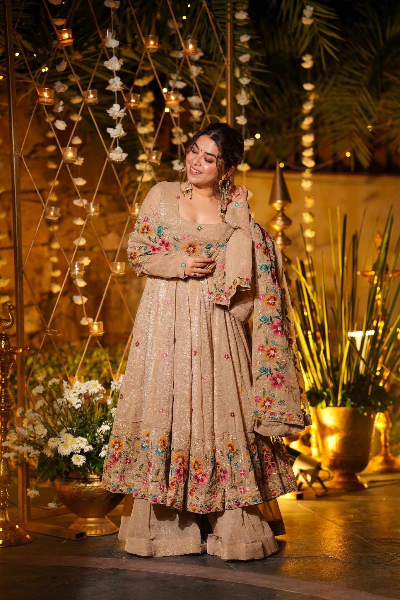Look Top-sarara and Dupatta With Heavy Embroidery Work