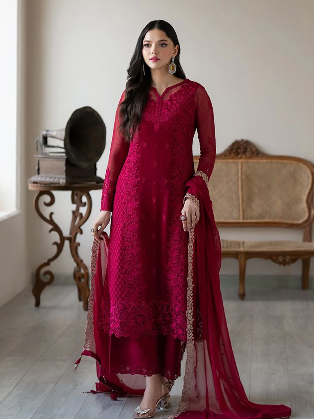 Premium Embroidered Suit Set