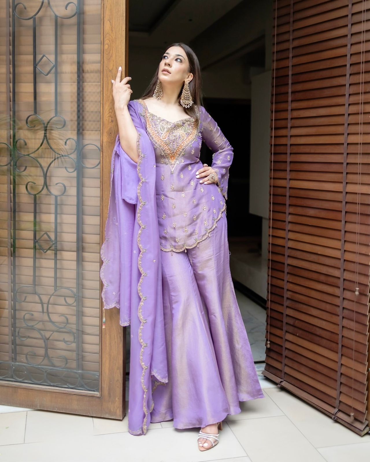 Simar Silk With Embroidery Work Top-Bottom And Dupatta Full Set