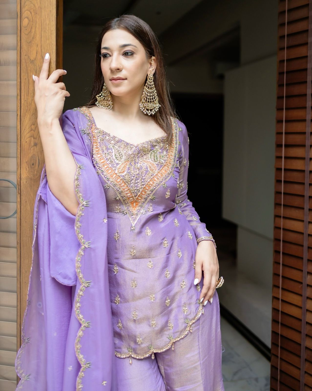 Simar Silk With Embroidery Work Top-Bottom And Dupatta Full Set