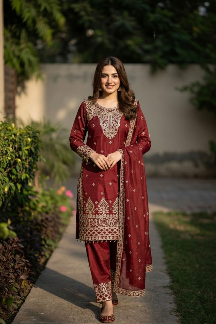 GMY SILK With Heavy Embroidery Sequence Work