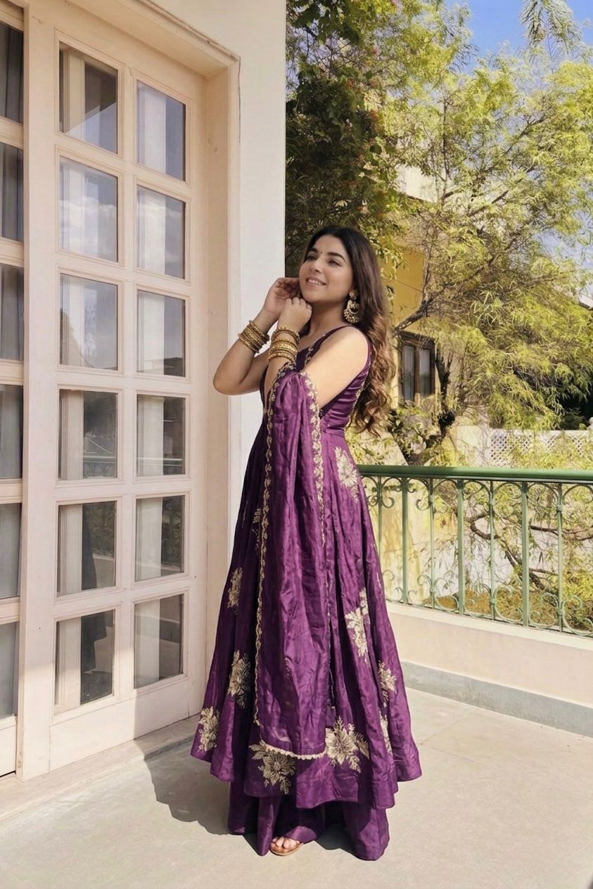Pure Fendy 😍 Silk With Embroidery Sequence Work