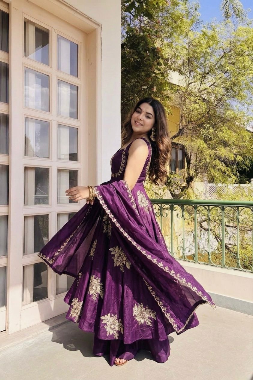 Pure Fendy 😍 Silk With Embroidery Sequence Work