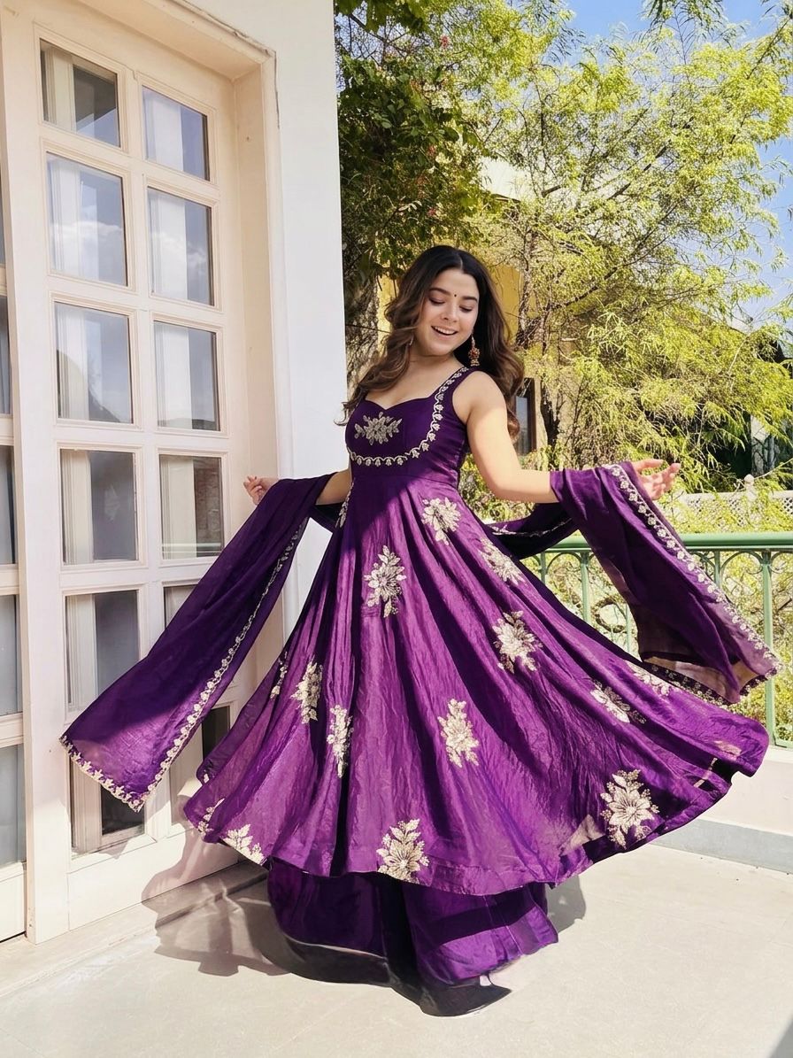Pure Fendy 😍 Silk With Embroidery Sequence Work