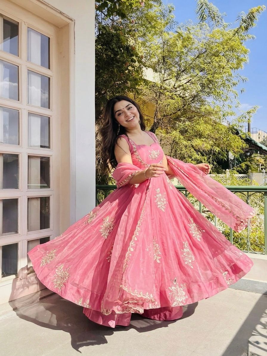 Pure Fendy 😍 Silk With Embroidery Sequence Work