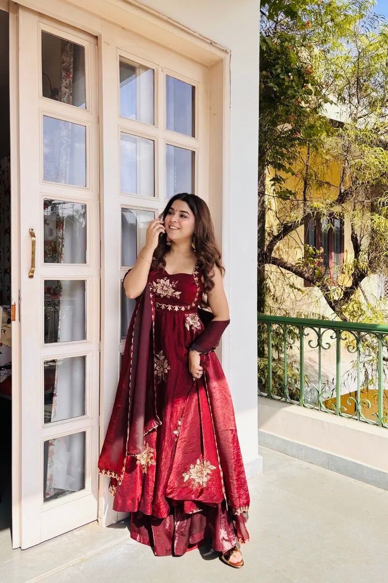 Pure Fendy 😍 Silk With Embroidery Sequence Work
