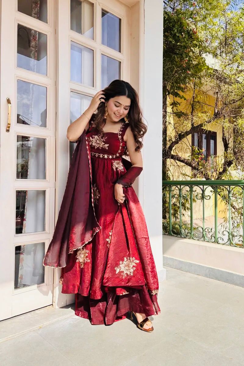 Pure Fendy 😍 Silk With Embroidery Sequence Work