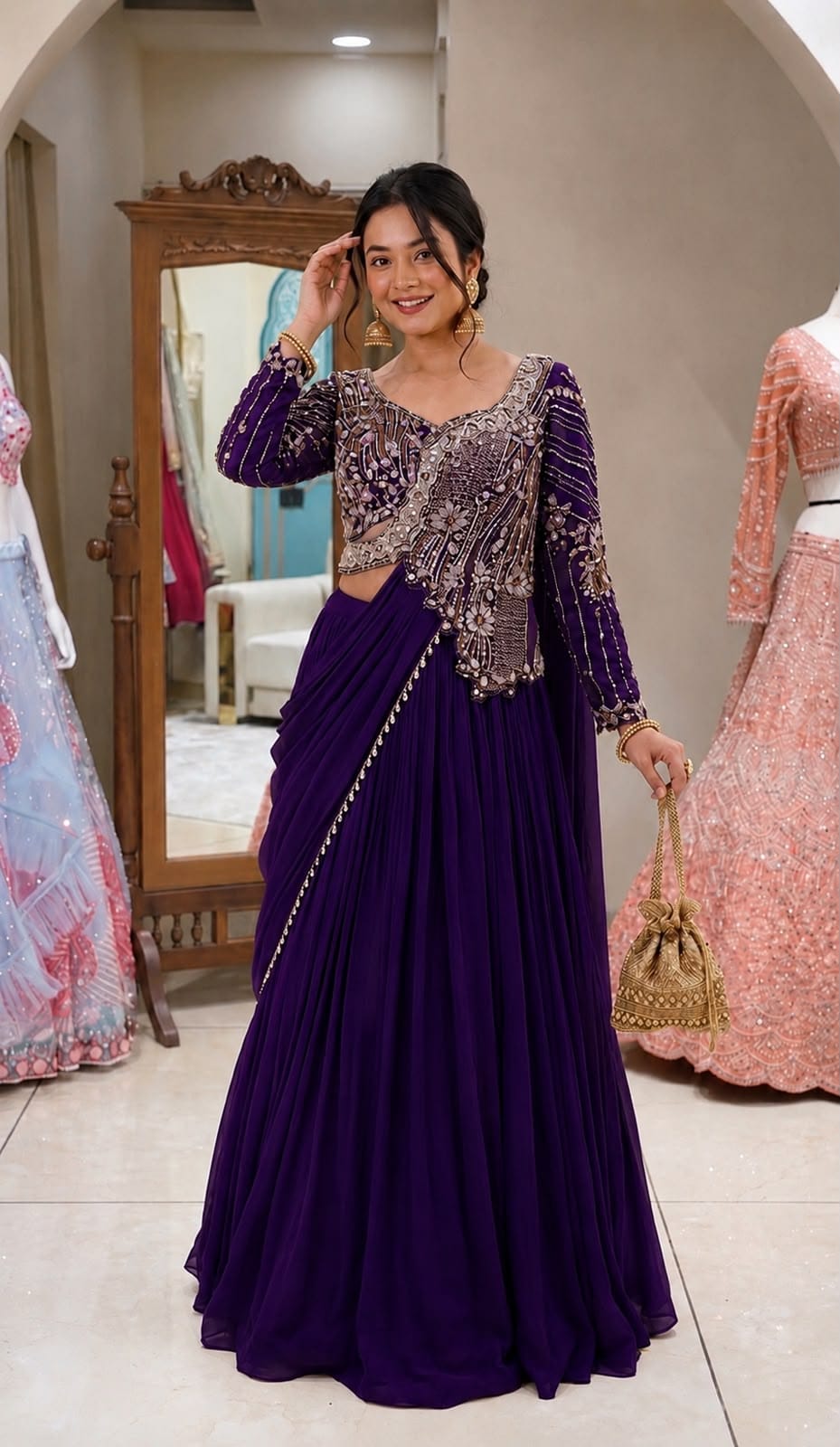 HEER Embroidery Work Lehenga Choli