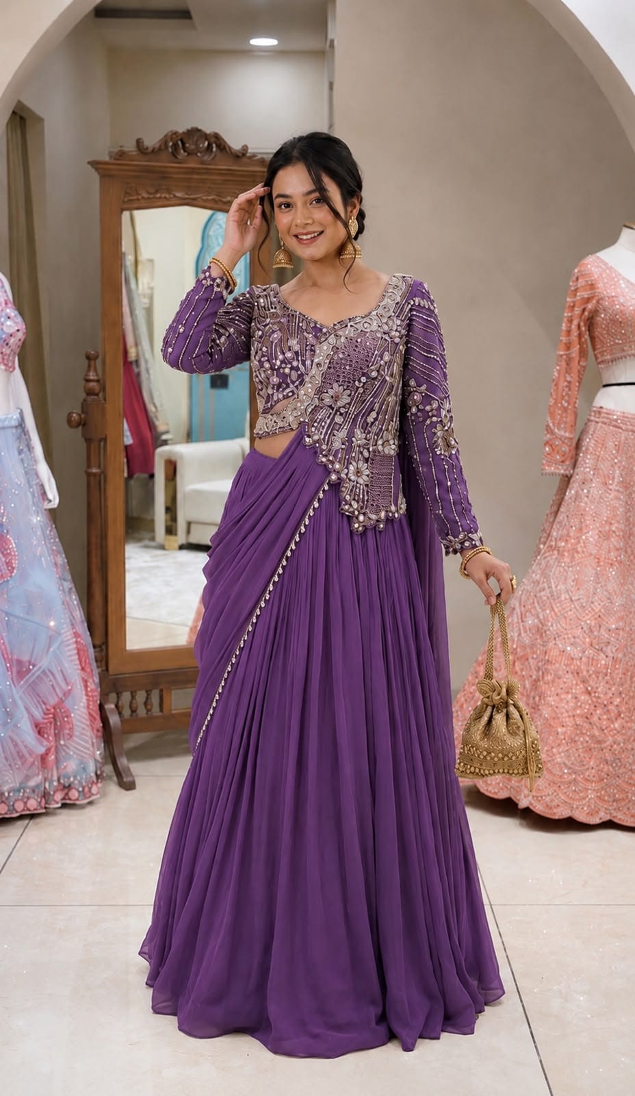 HEER Embroidery Work Lehenga Choli