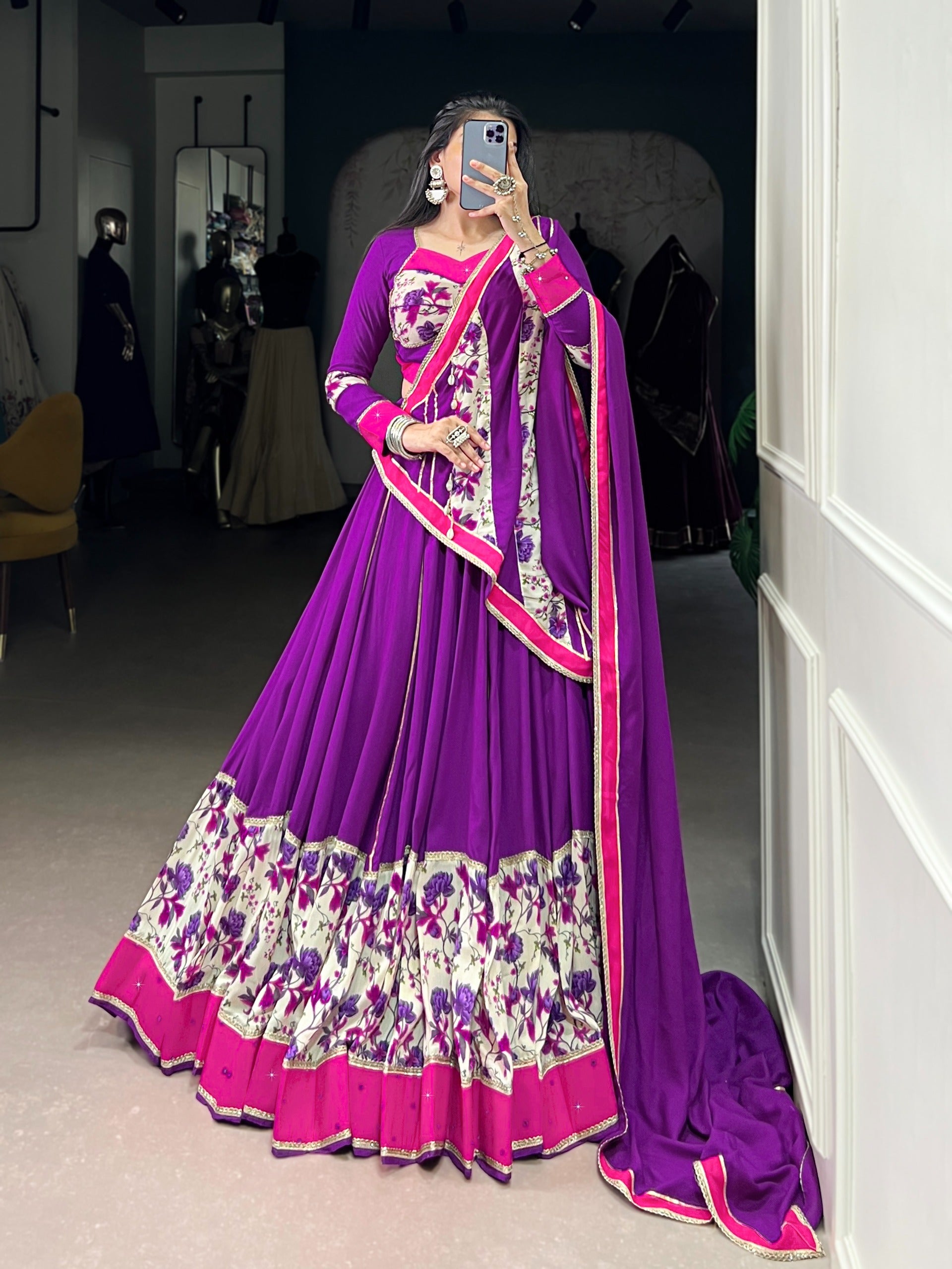 Purple Floral Lehenga Choli Is My Ode To The Season Of Navratri