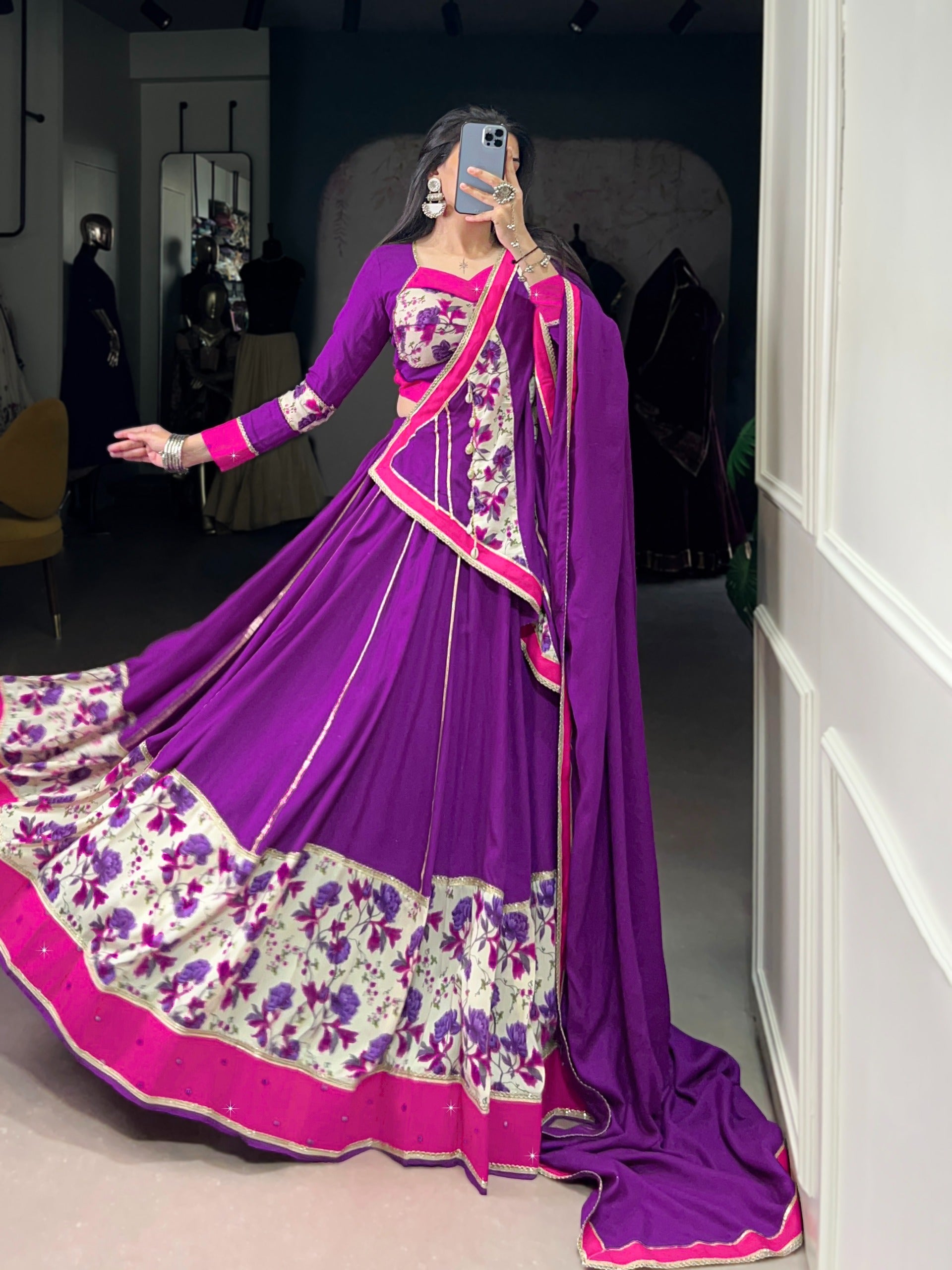 Purple Floral Lehenga Choli Is My Ode To The Season Of Navratri