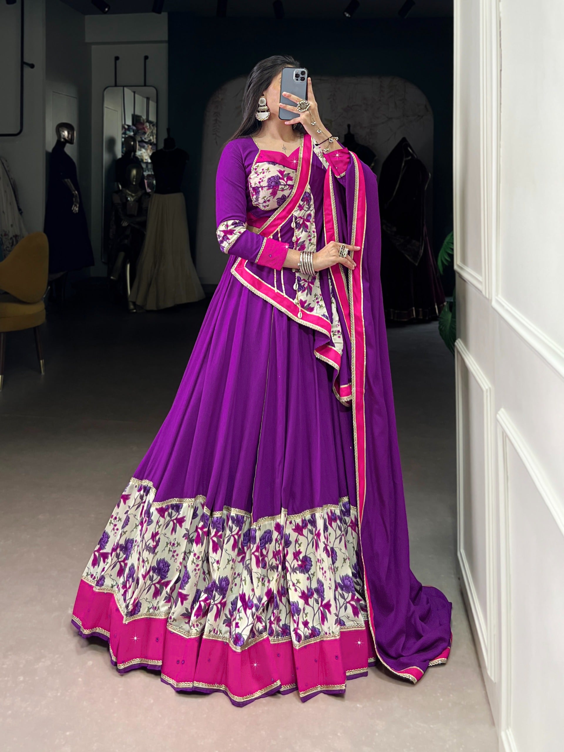 Purple Floral Lehenga Choli Is My Ode To The Season Of Navratri
