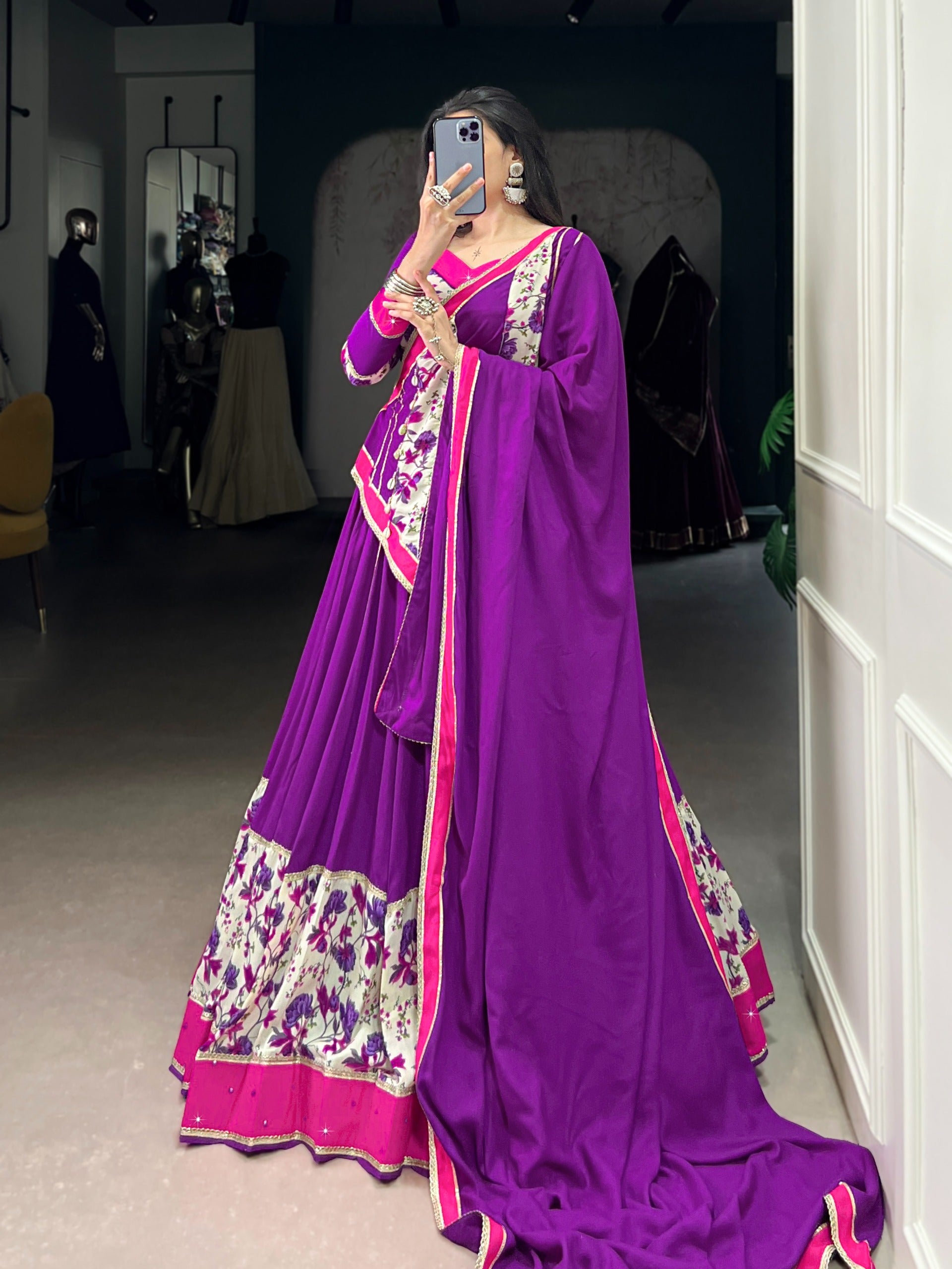 Purple Floral Lehenga Choli Is My Ode To The Season Of Navratri