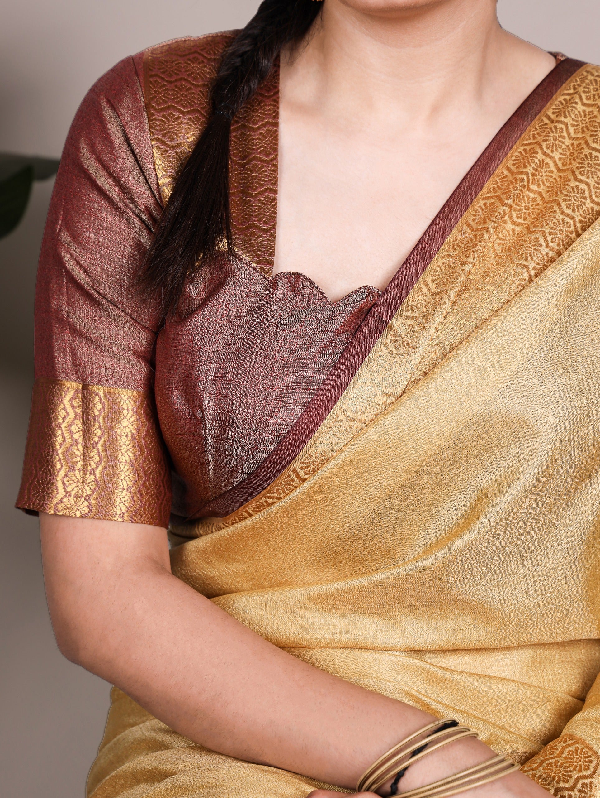 This Poly Cotton saree wraps you in effortless beauty