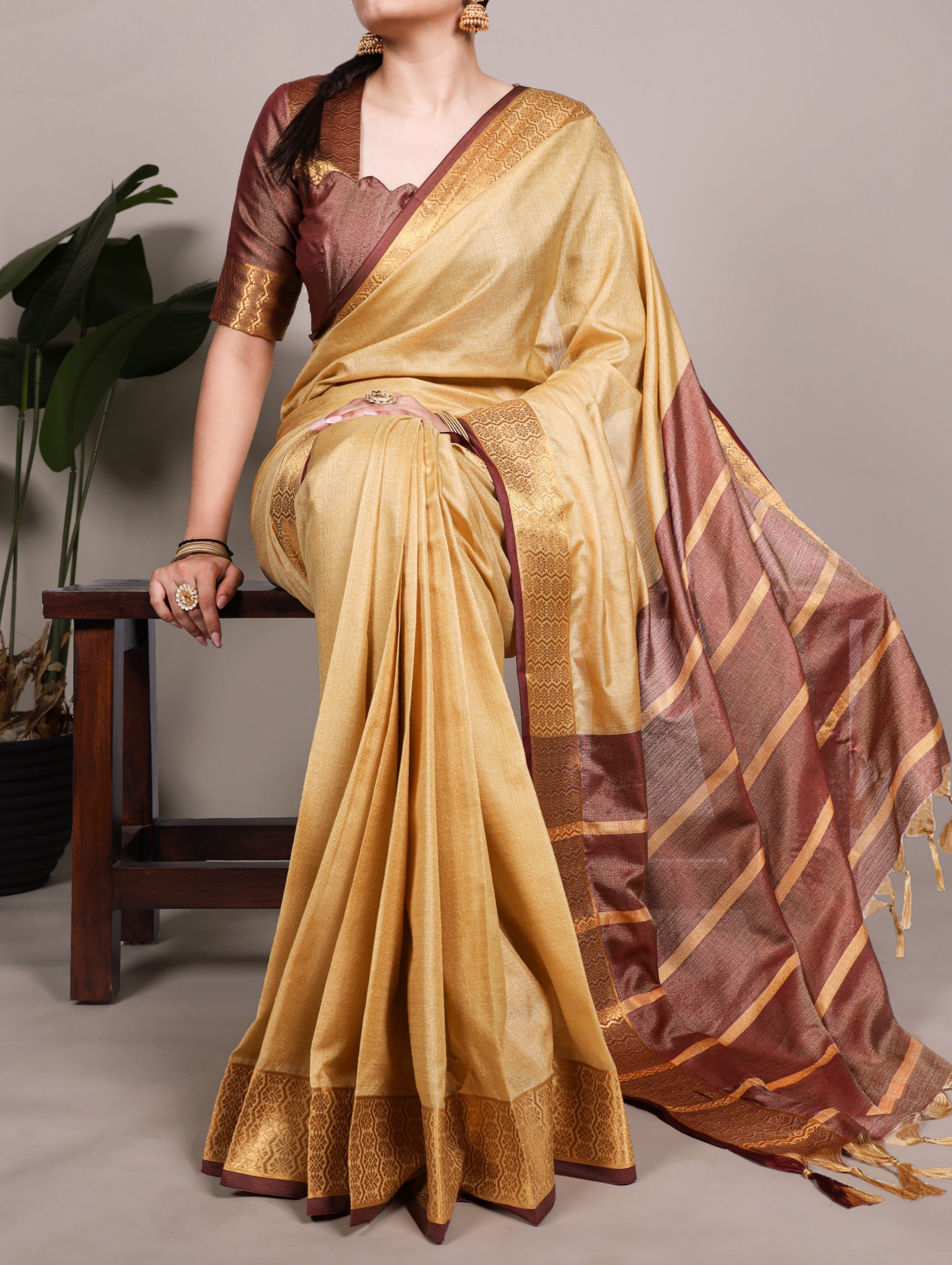 This Poly Cotton saree wraps you in effortless beauty