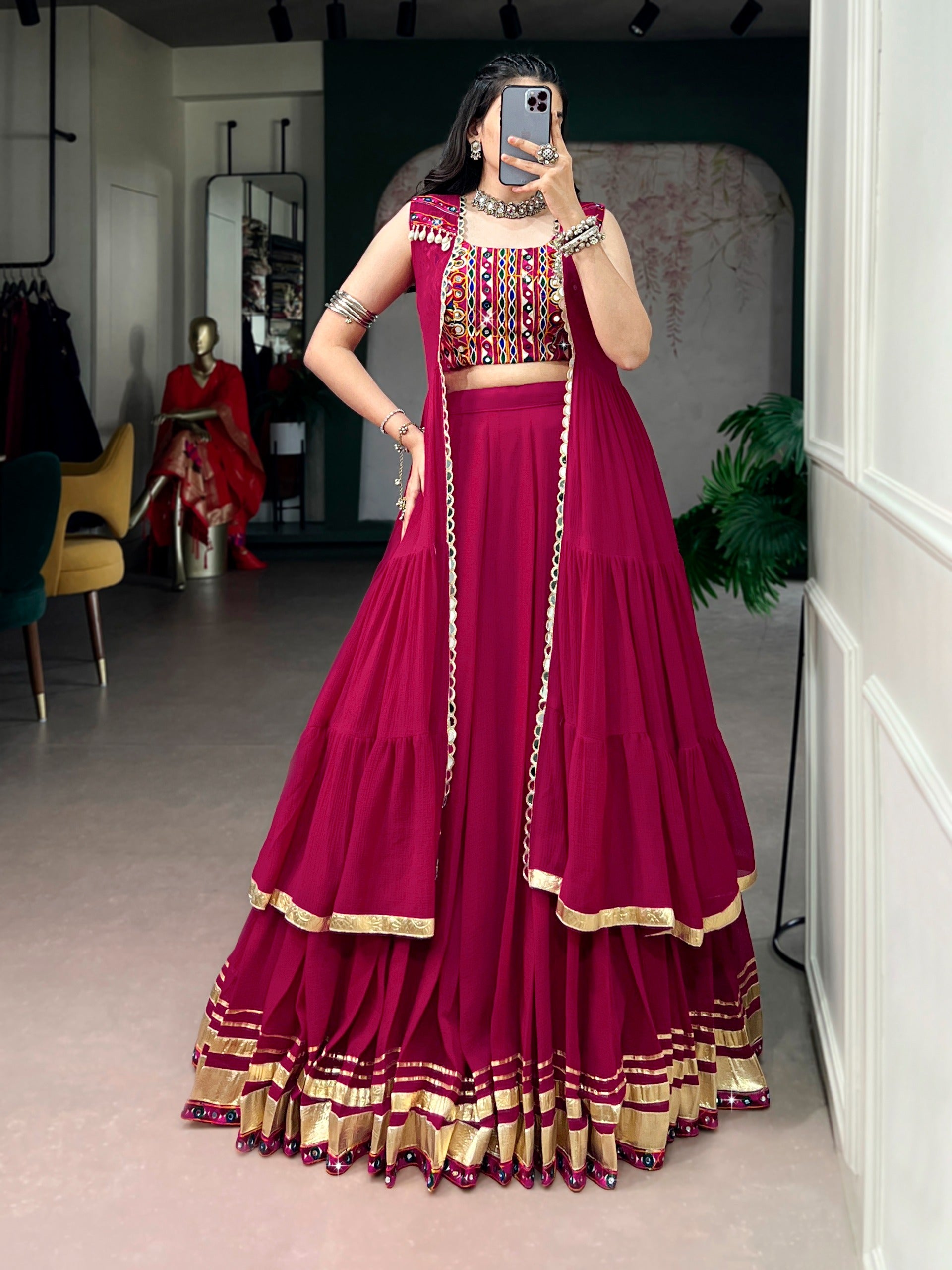 Raas Rani handcrafted Gamthi blouse, Gotta Patti lace Choli