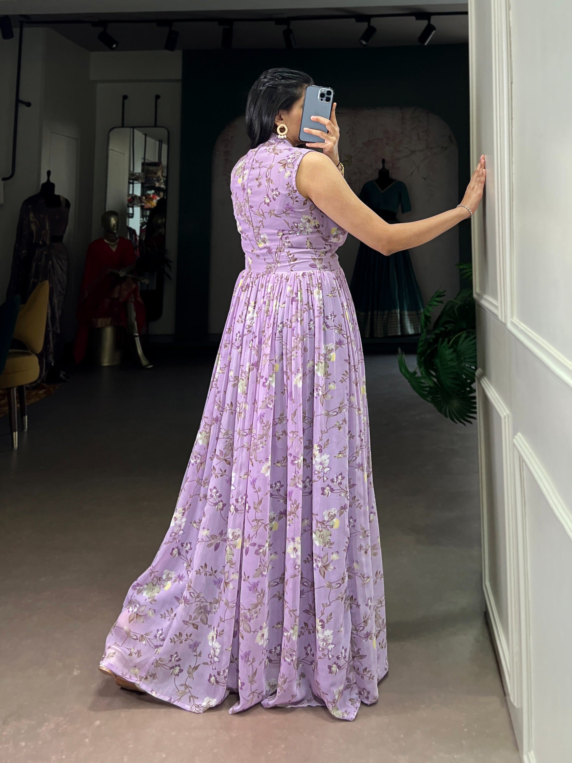 The Modern Dress  Of Marble Softness And Floral Beauty