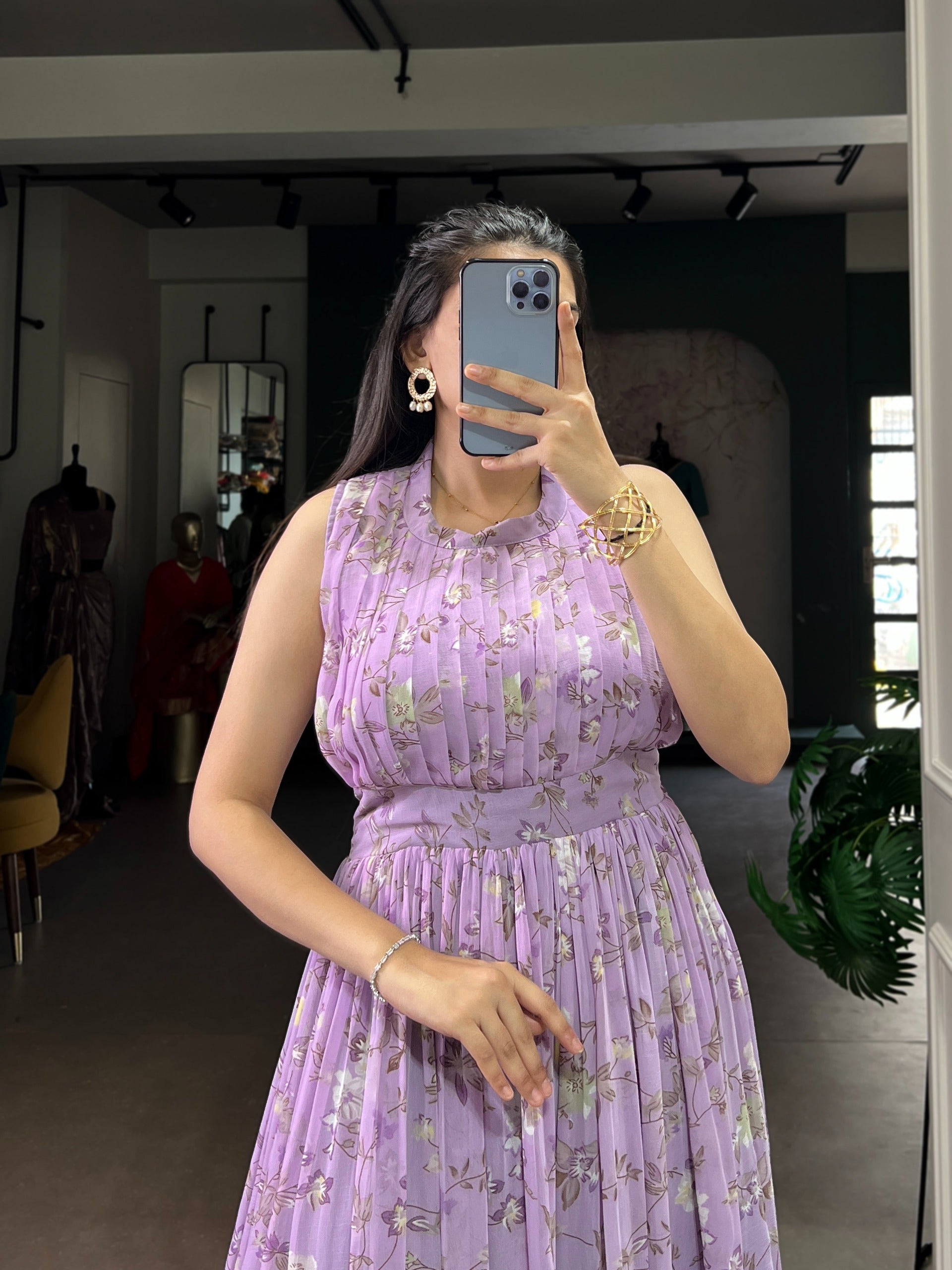 The Modern Dress  Of Marble Softness And Floral Beauty