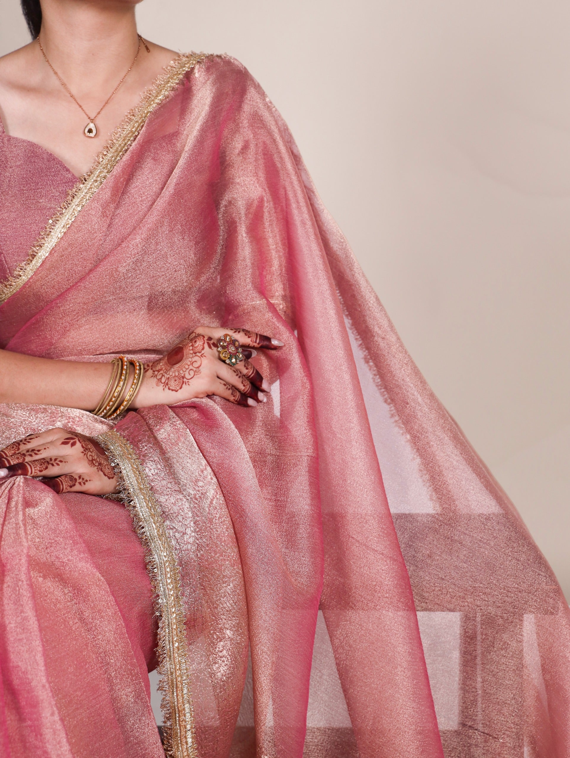 Shimmering in Zari and sequins Saree 🍂