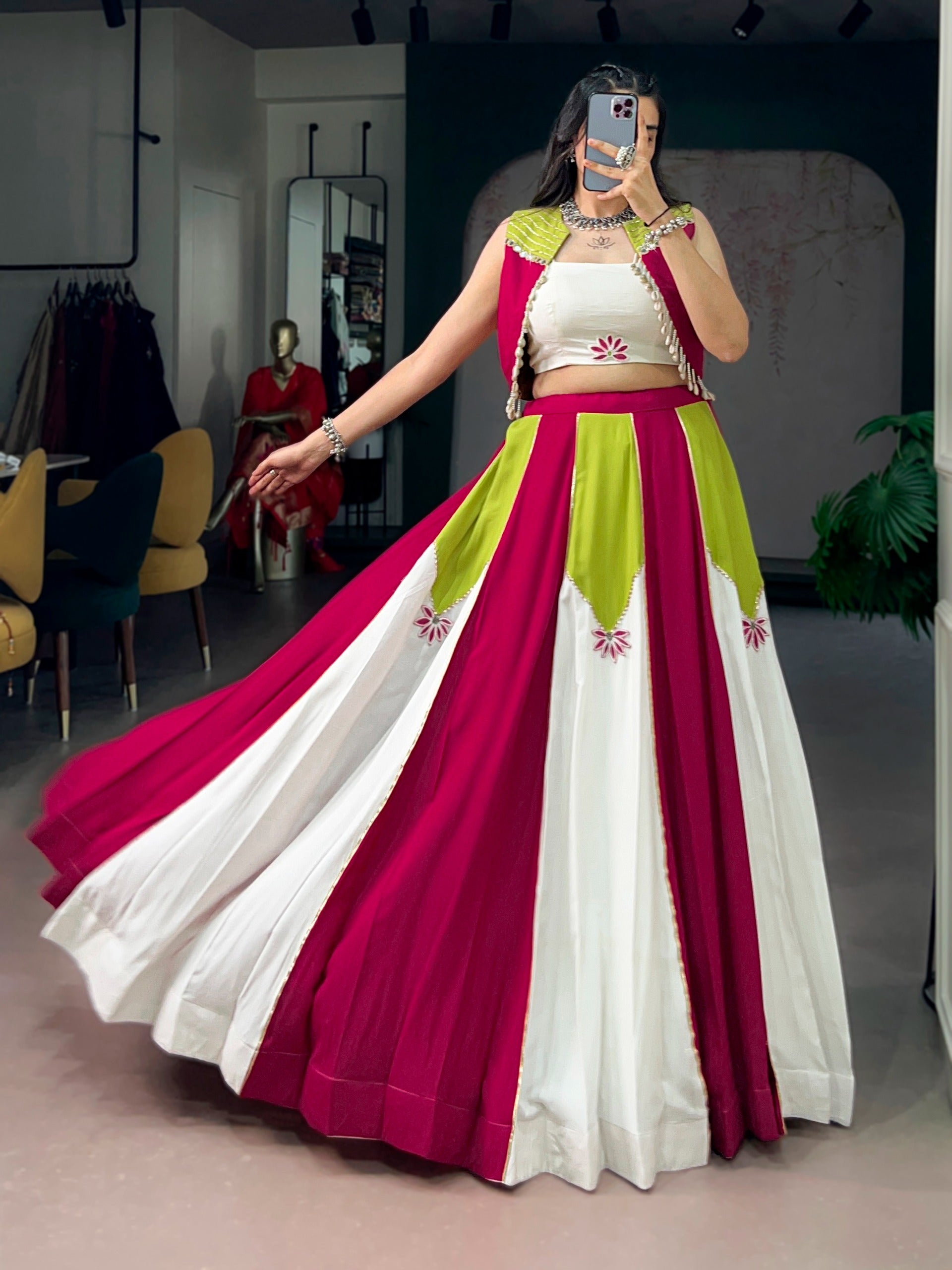 Navrang Colorblock Lehenga Set