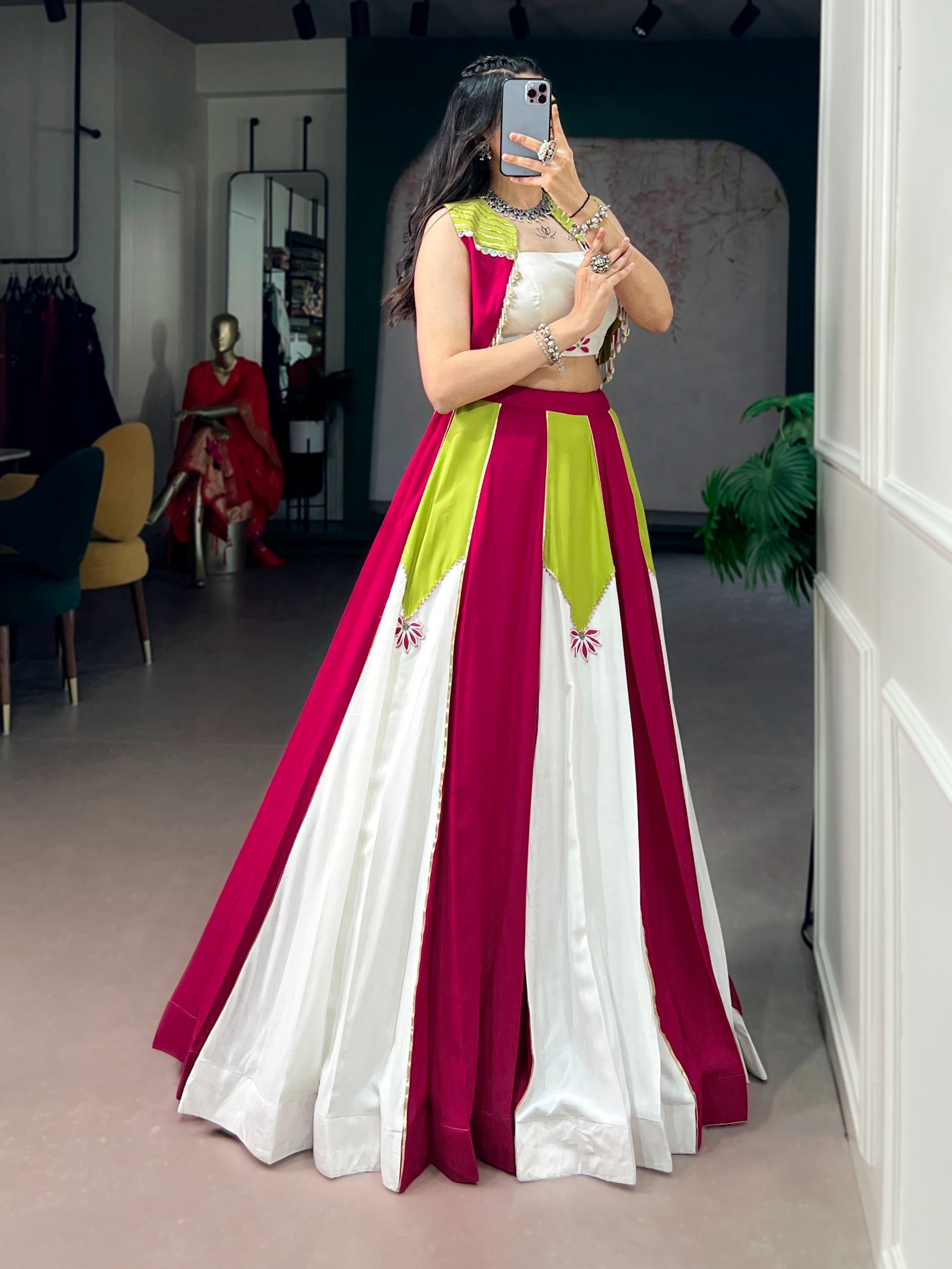 Navrang Colorblock Lehenga Set