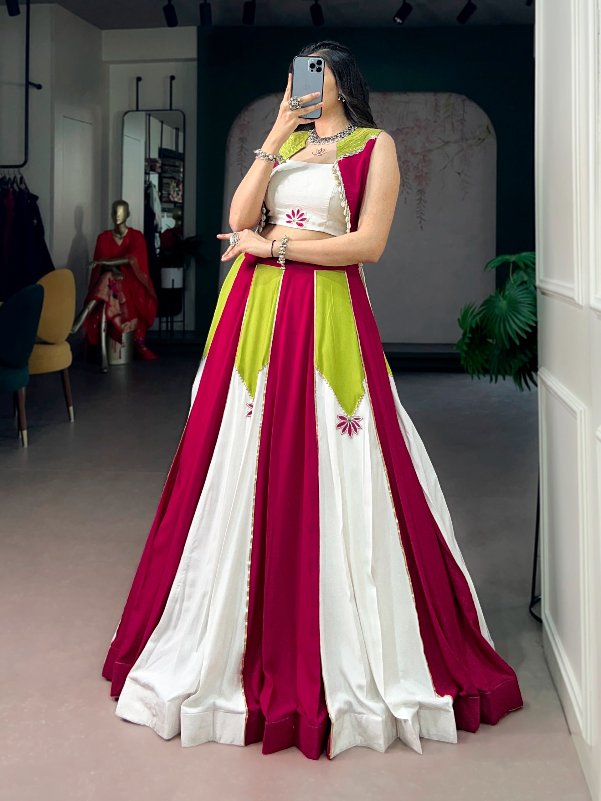 Navrang Colorblock Lehenga Set