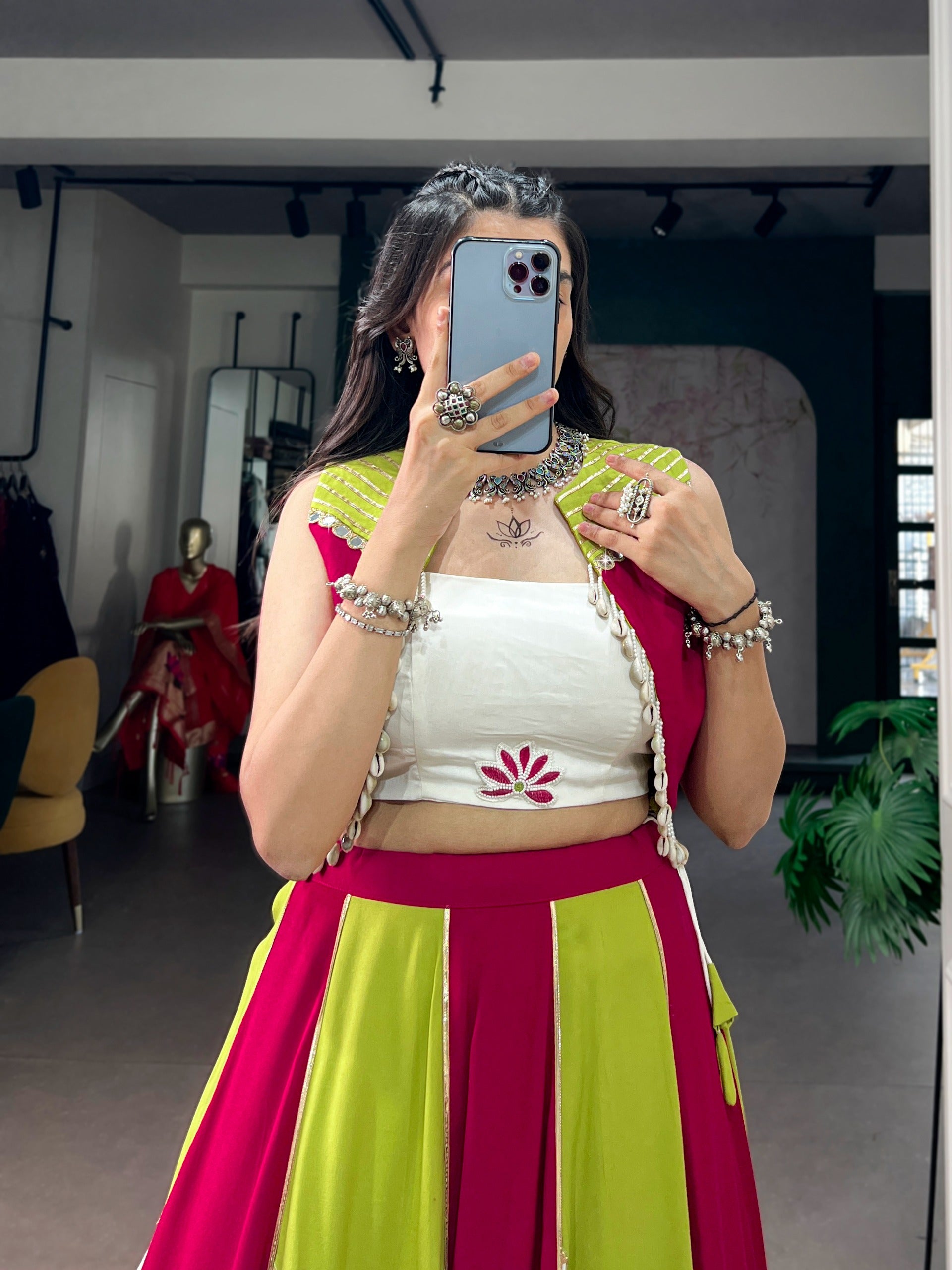 Navrang Colorblock Lehenga Set