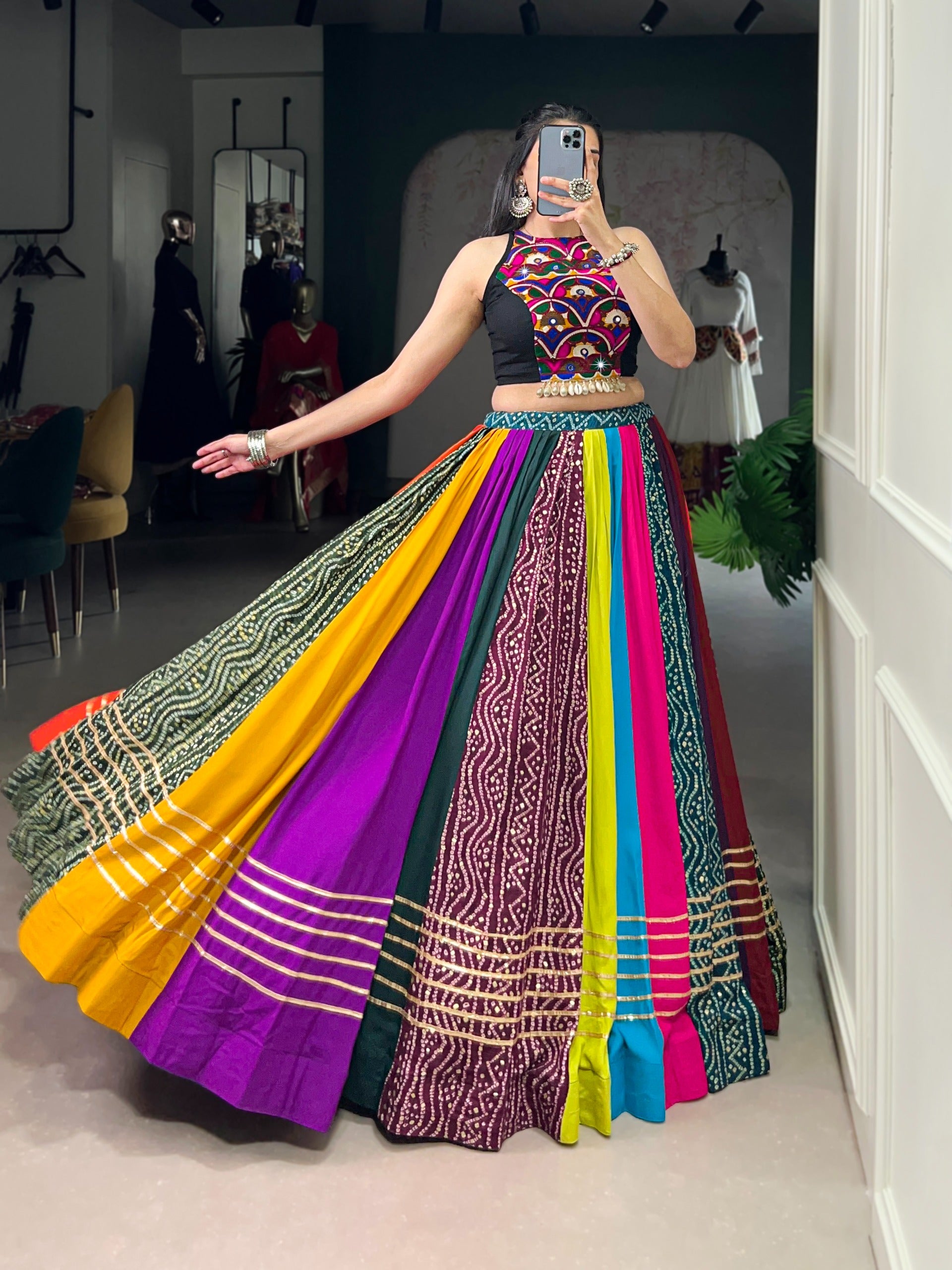 Navrang Patchwork Lehenga Set
