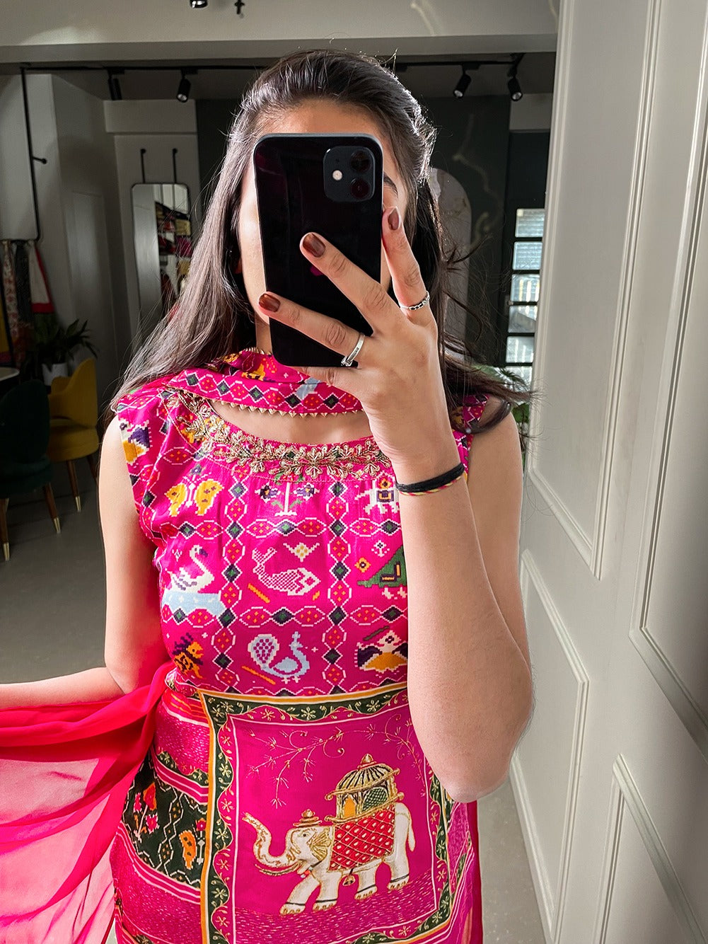 Magenta Ethnic Sharara Set
