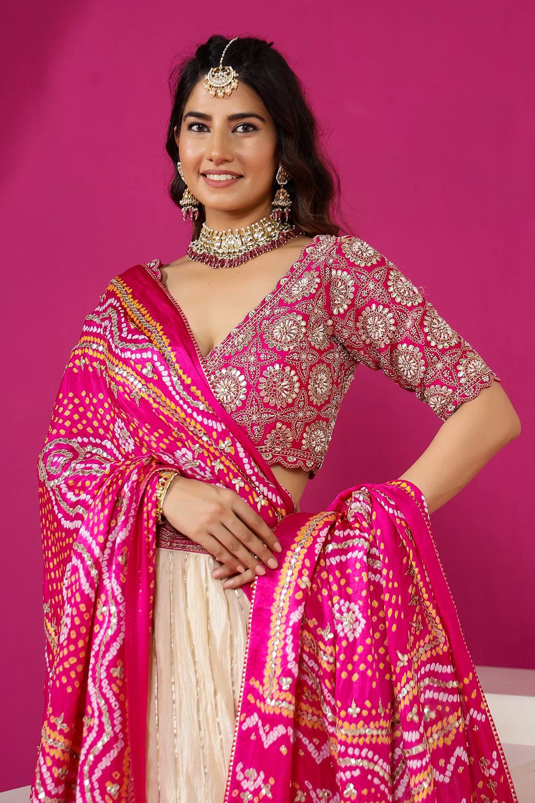 Embroidery Work Digital Print Lehenga Choli