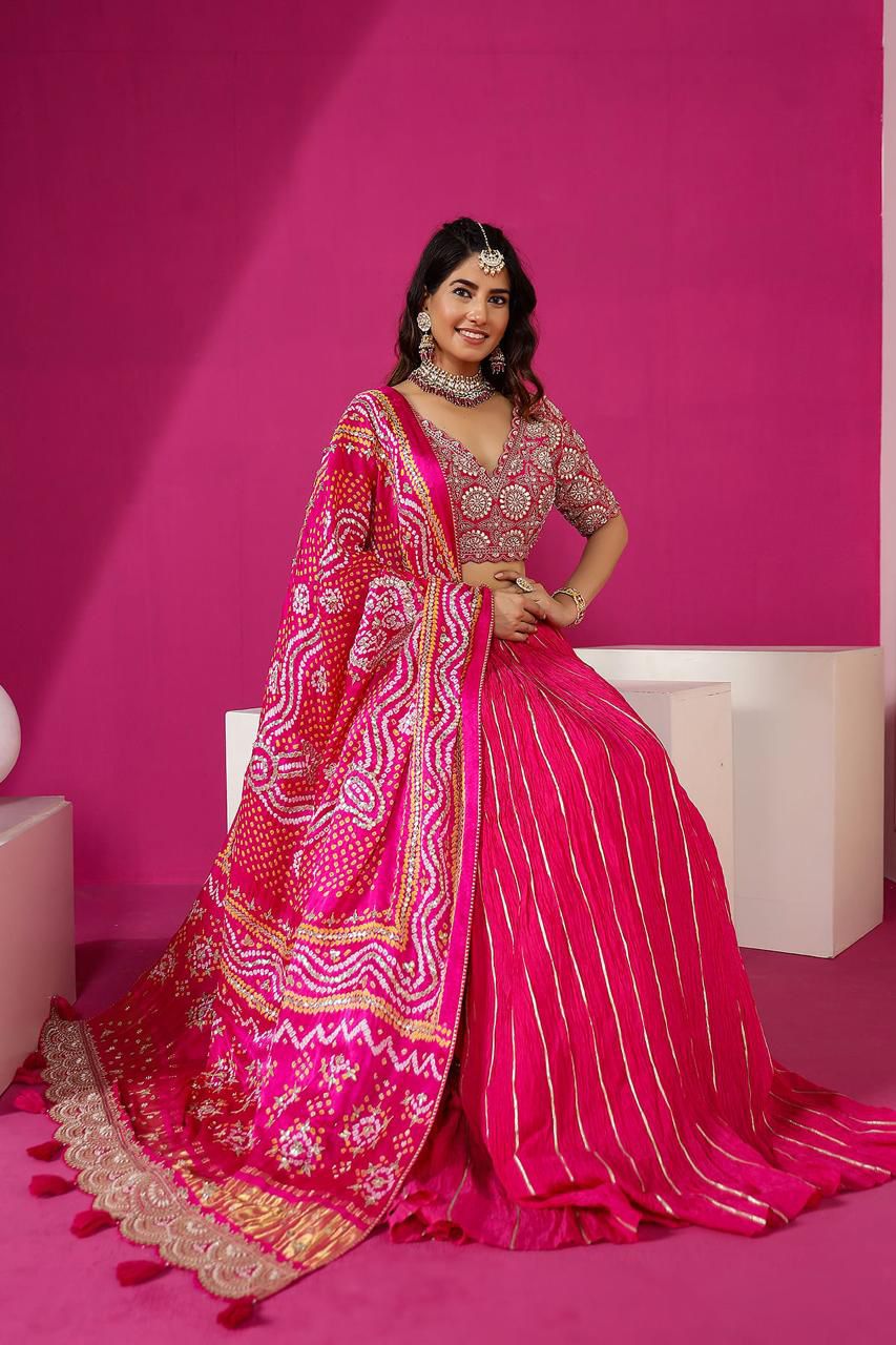 Embroidery Work Digital Print Lehenga Choli