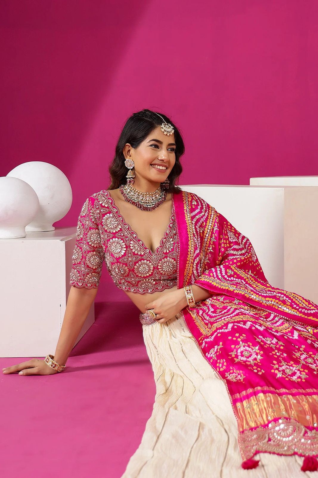 Embroidery Work Digital Print Lehenga Choli