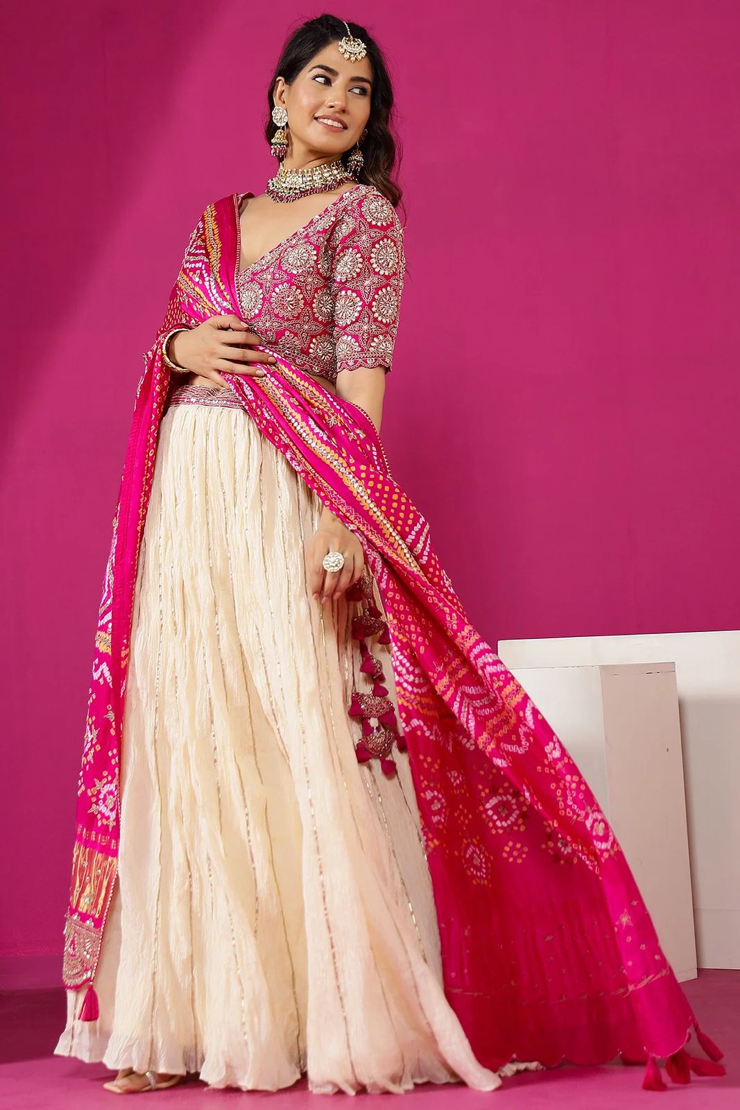 Embroidery Work Digital Print Lehenga Choli
