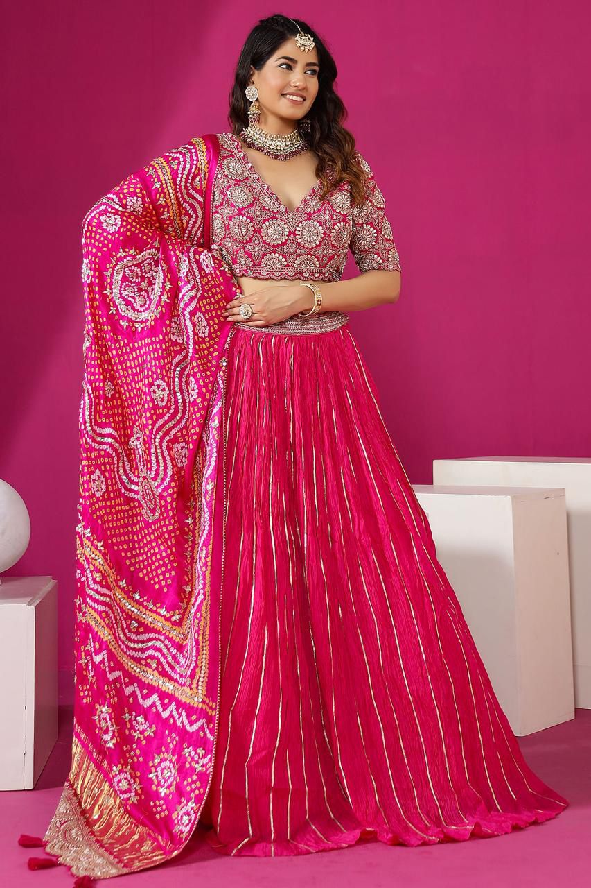 Embroidery Work Digital Print Lehenga Choli