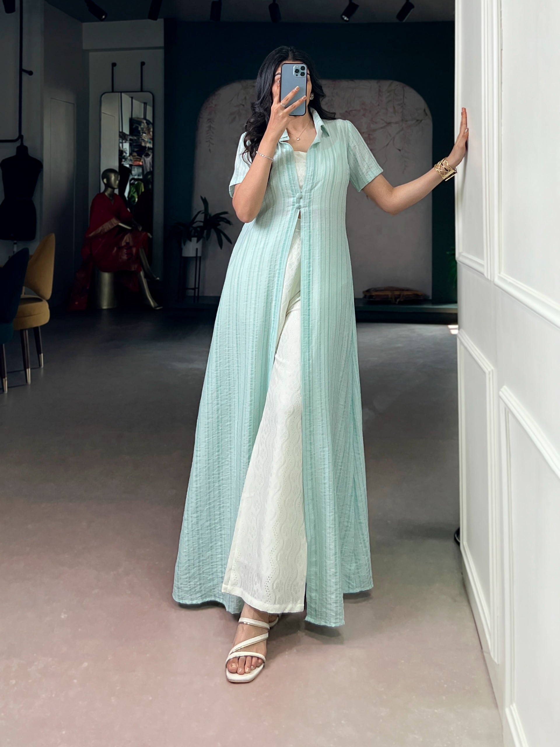Soft textures, soothing tones, standout style Indo-Fusion Set