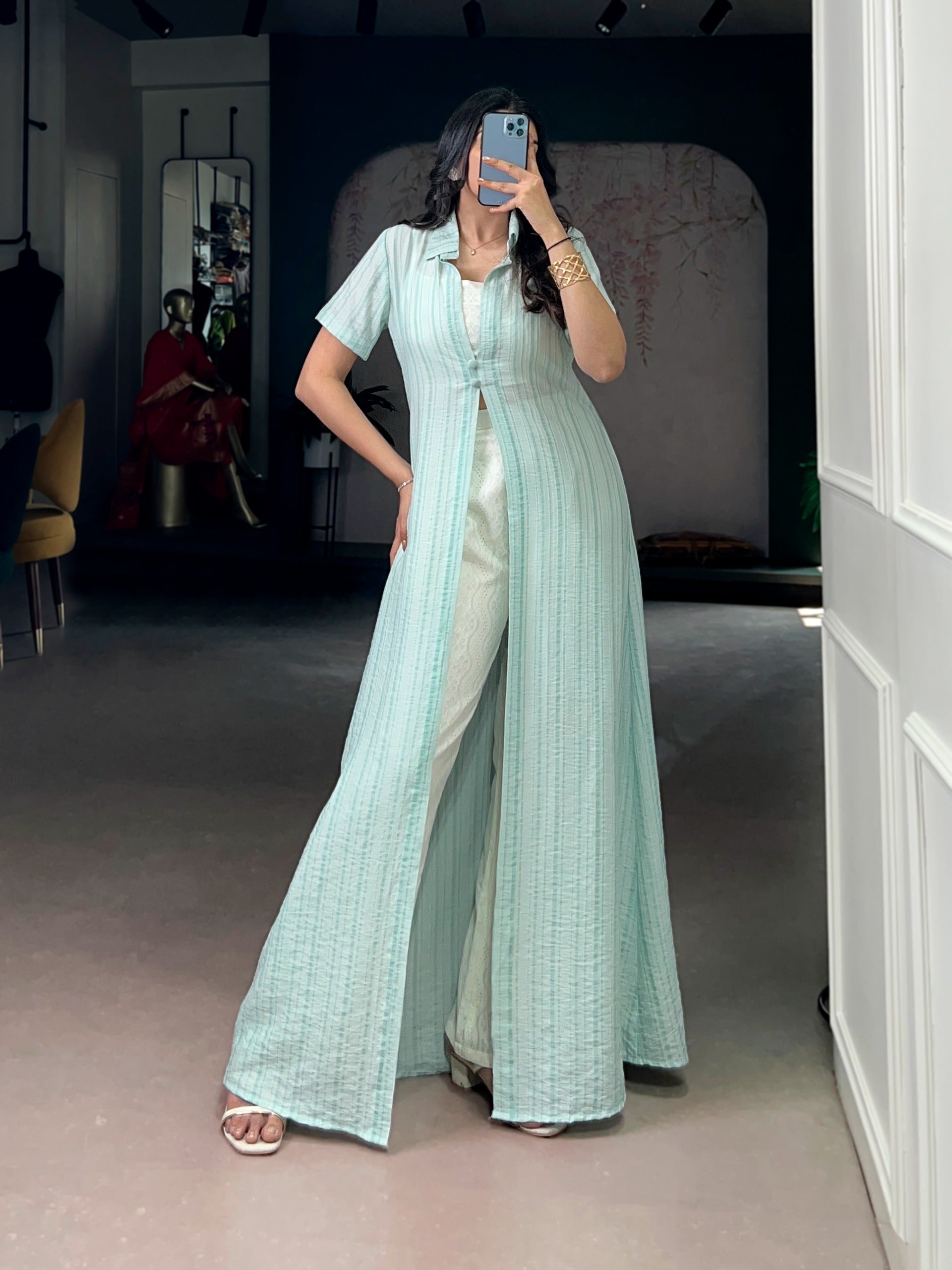 Soft textures, soothing tones, standout style Indo-Fusion Set