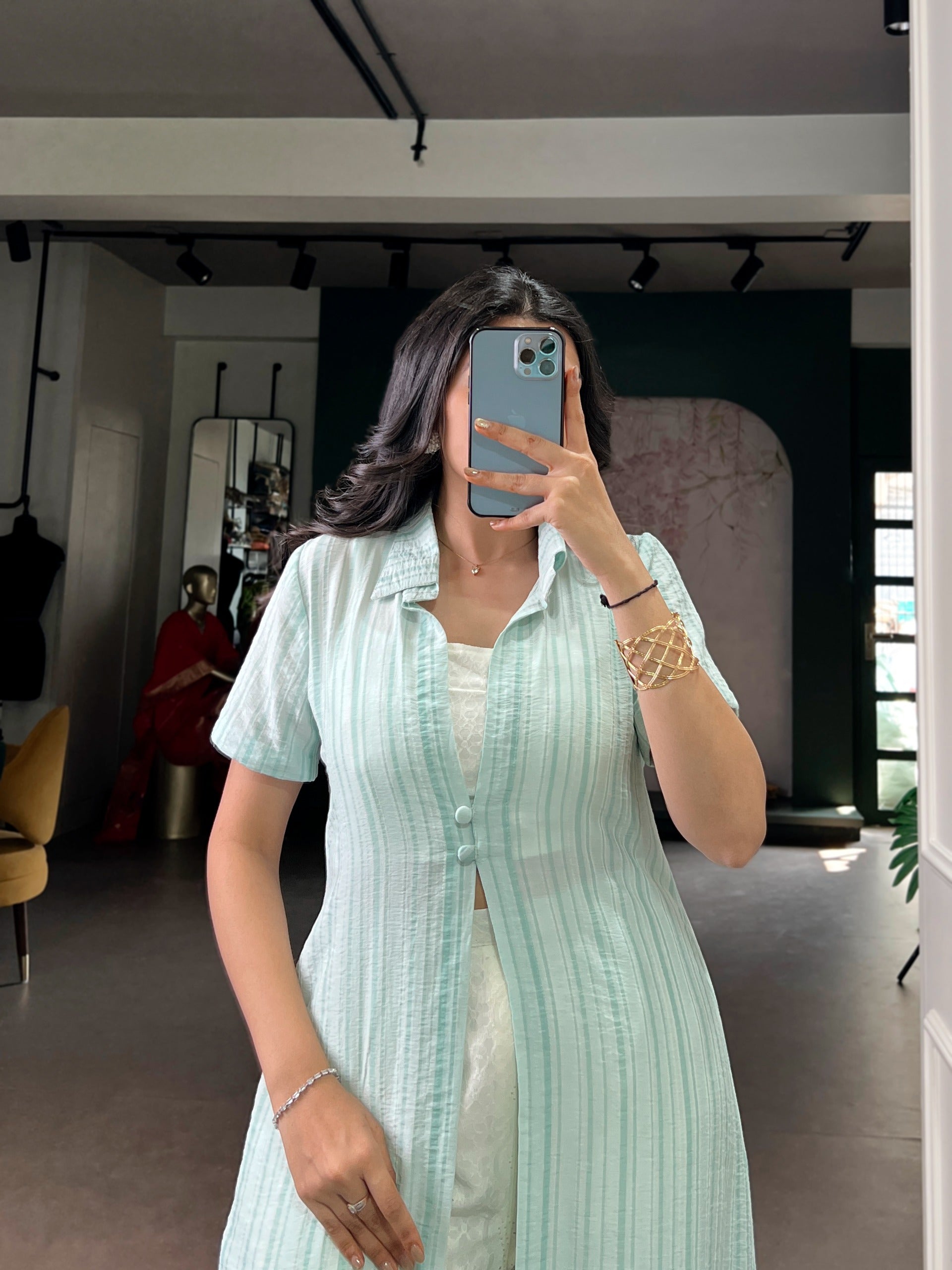 Soft textures, soothing tones, standout style Indo-Fusion Set