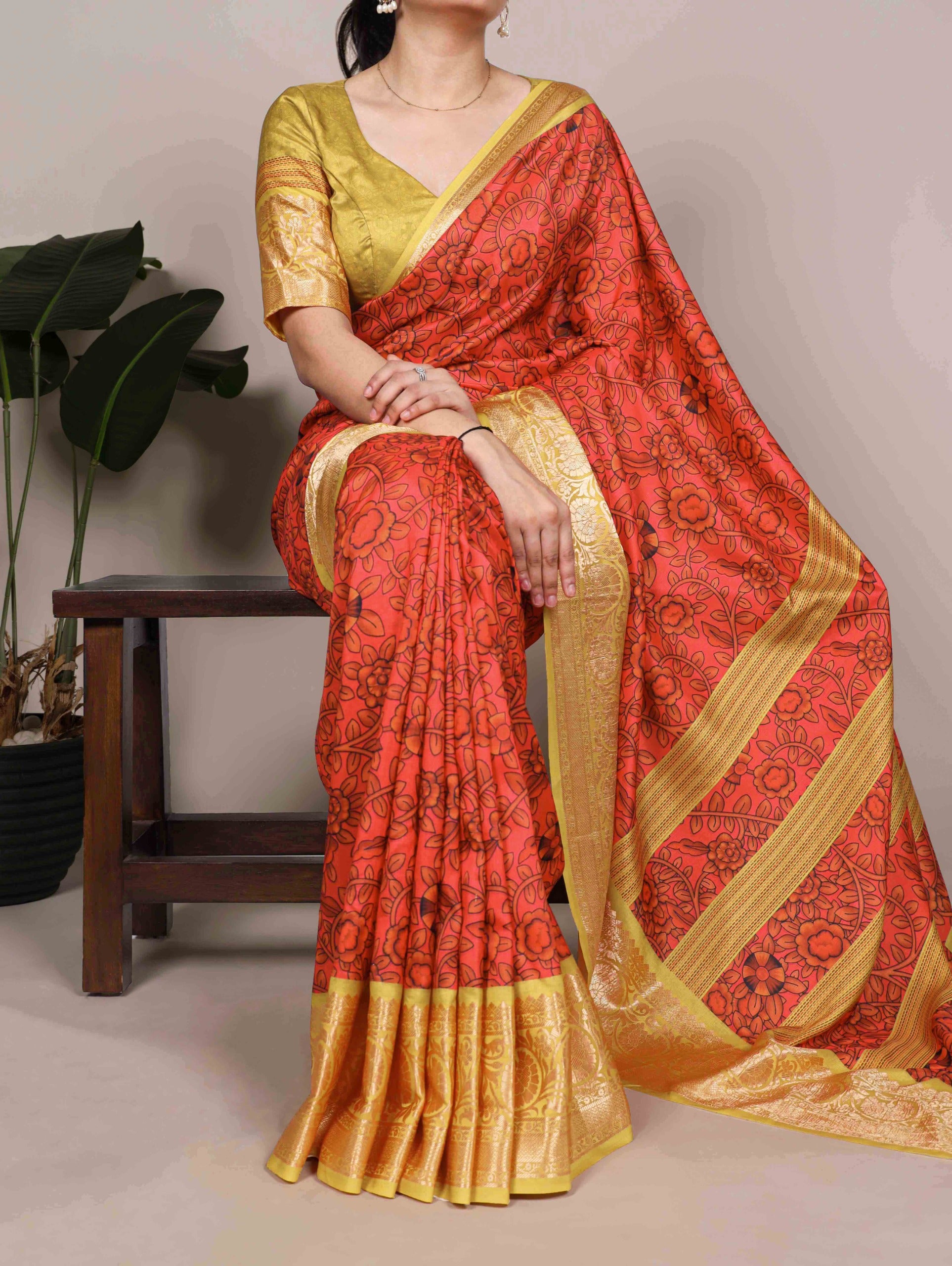 Chandni elegance with this stunning Tasar Silk saree