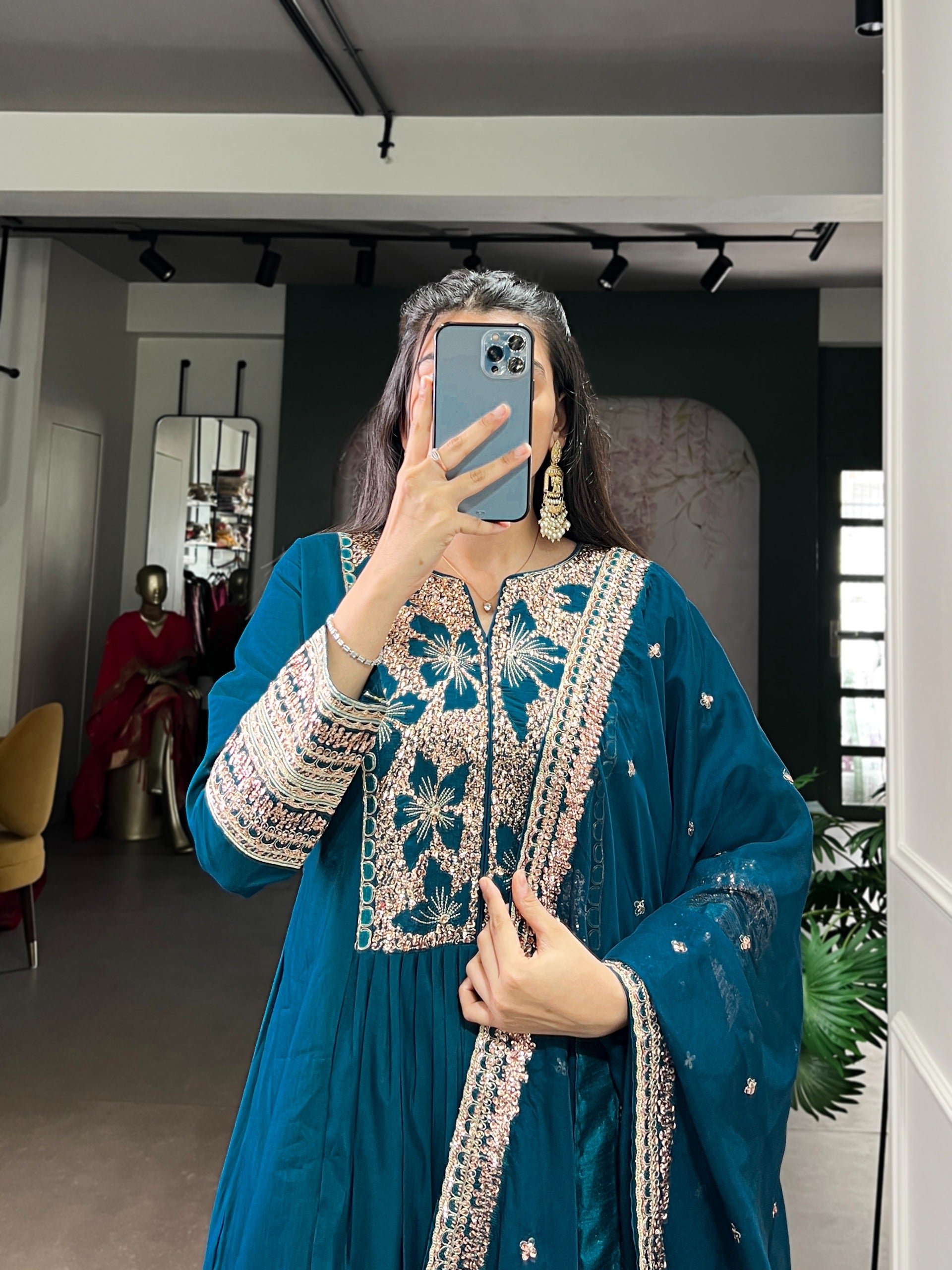 Smooth Fall of Roman Silk Ethnic Dress