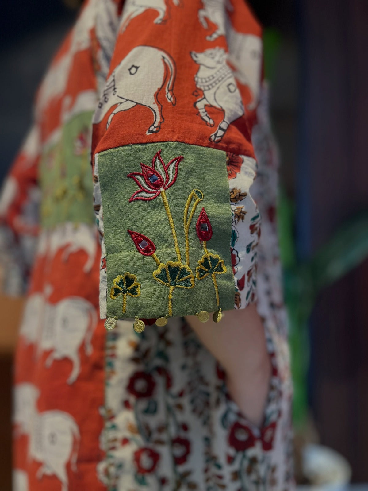 Khushi Pichwai Print Straight Kurti for Women