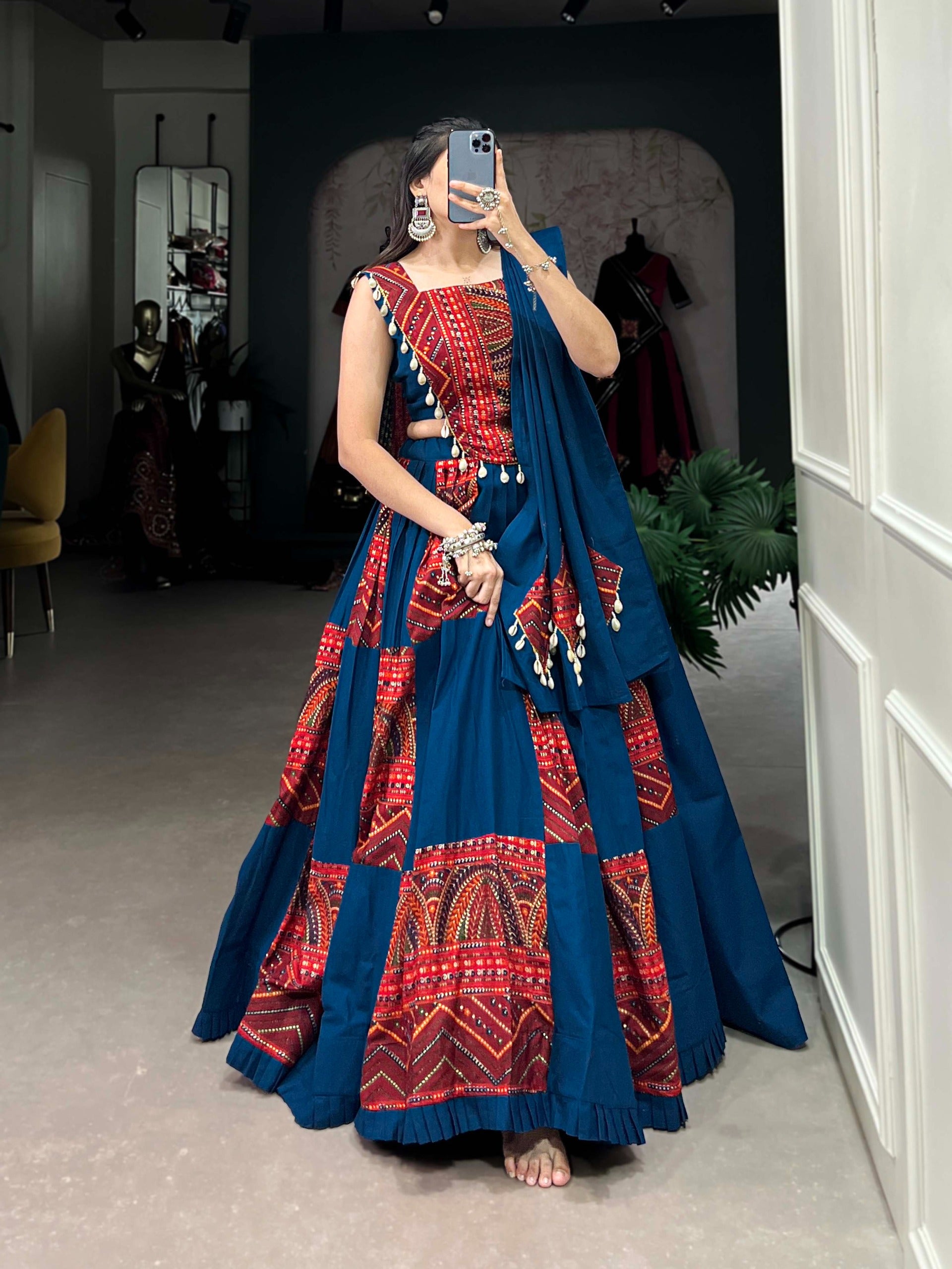 Ethnic Printed Lehenga Choli with Matching Dupatta