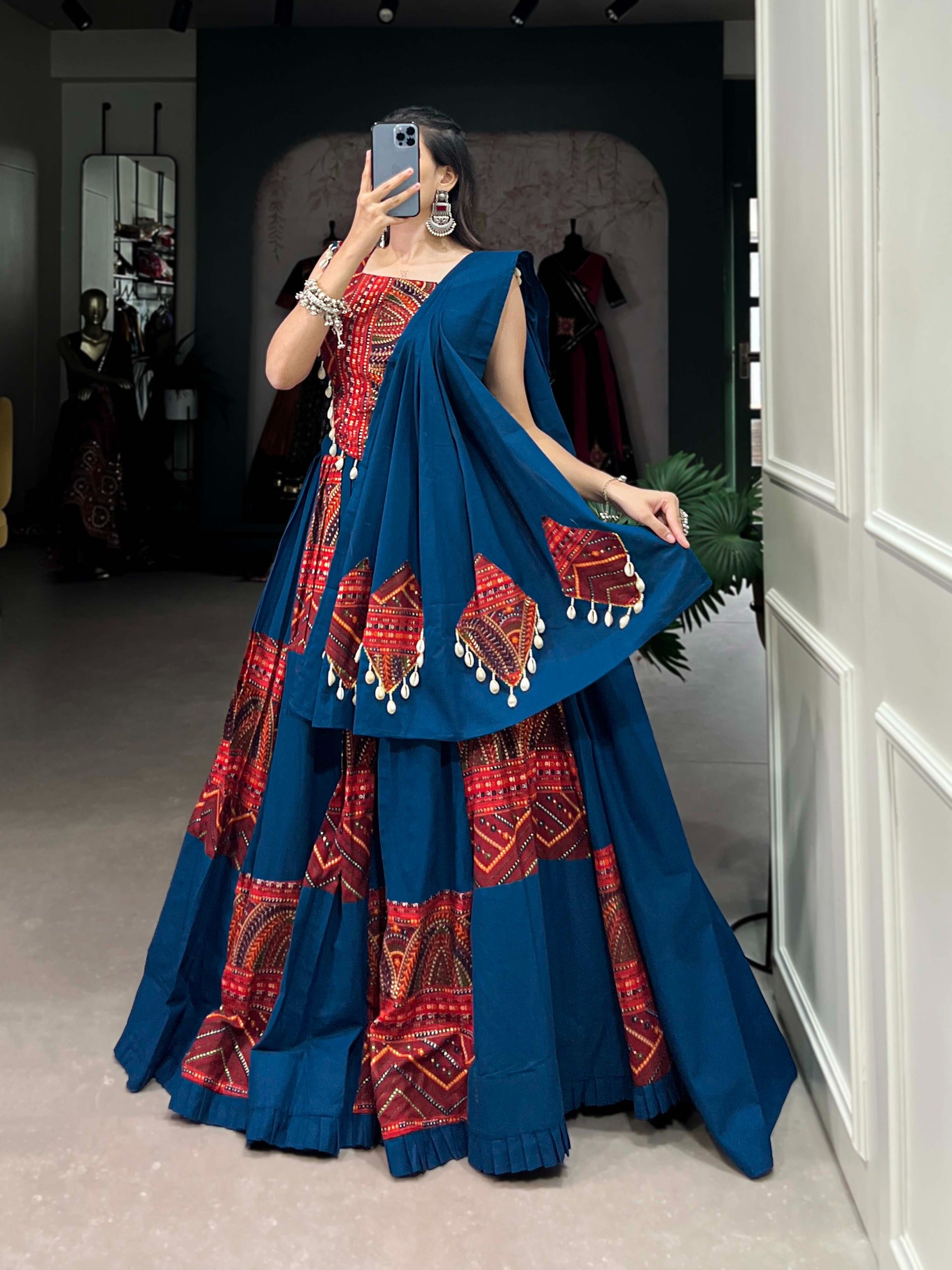 Ethnic Printed Lehenga Choli with Matching Dupatta