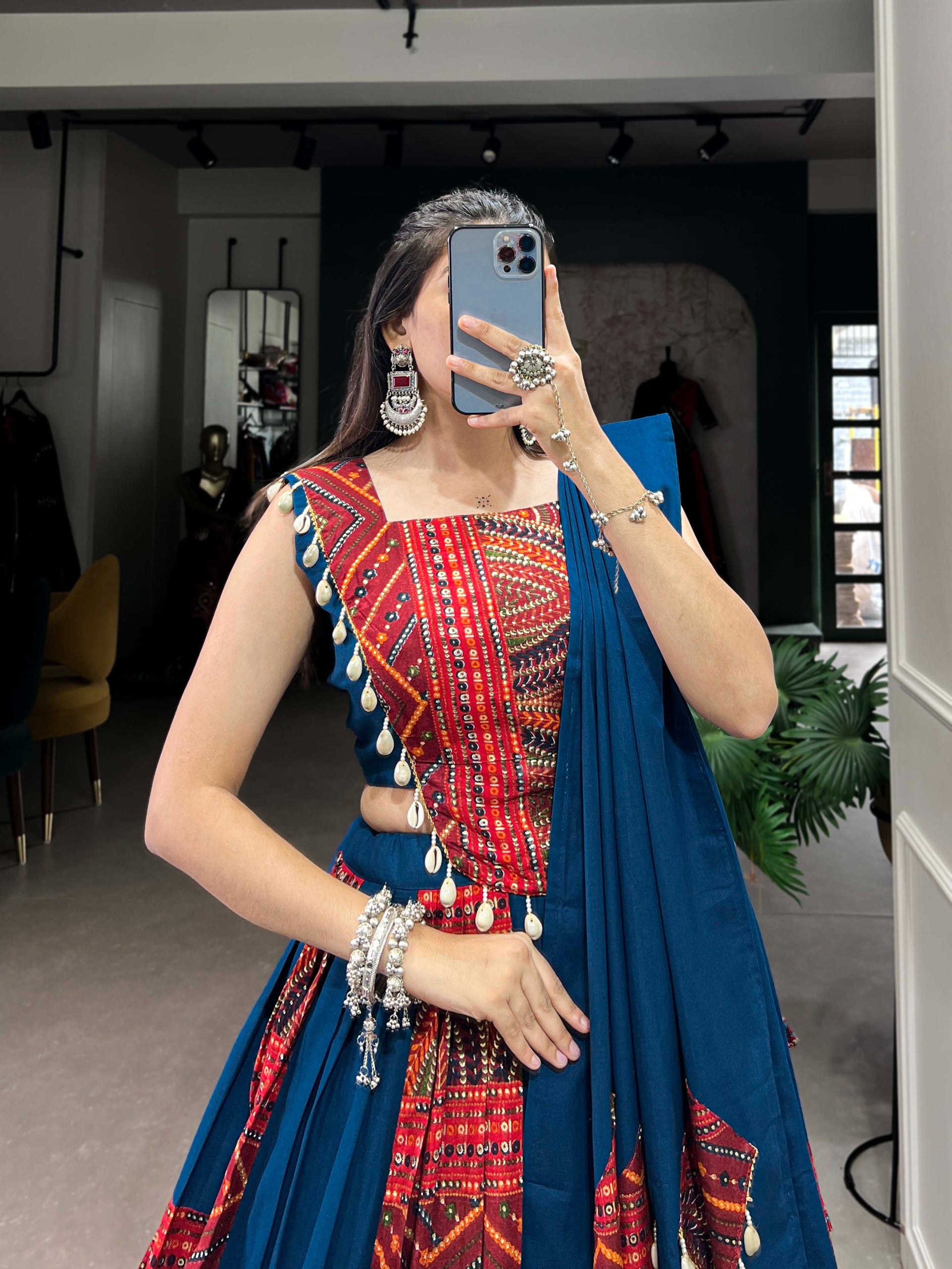 Ethnic Printed Lehenga Choli with Matching Dupatta