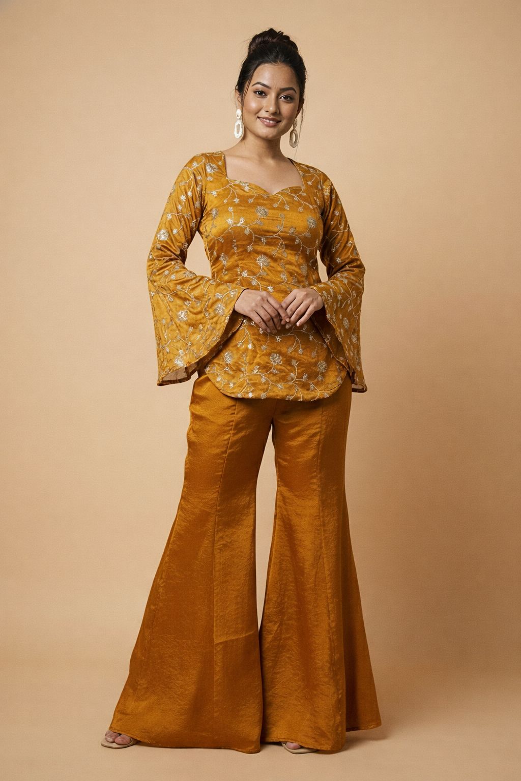 Elegant Embroidered Sequence Work Designer Two Piece Set"