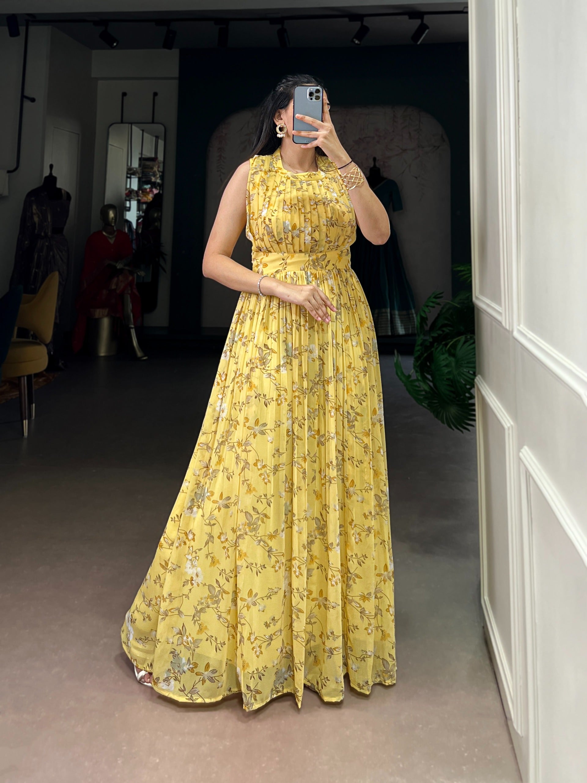 The Modern Dress  Of Marble Softness And Floral Beauty